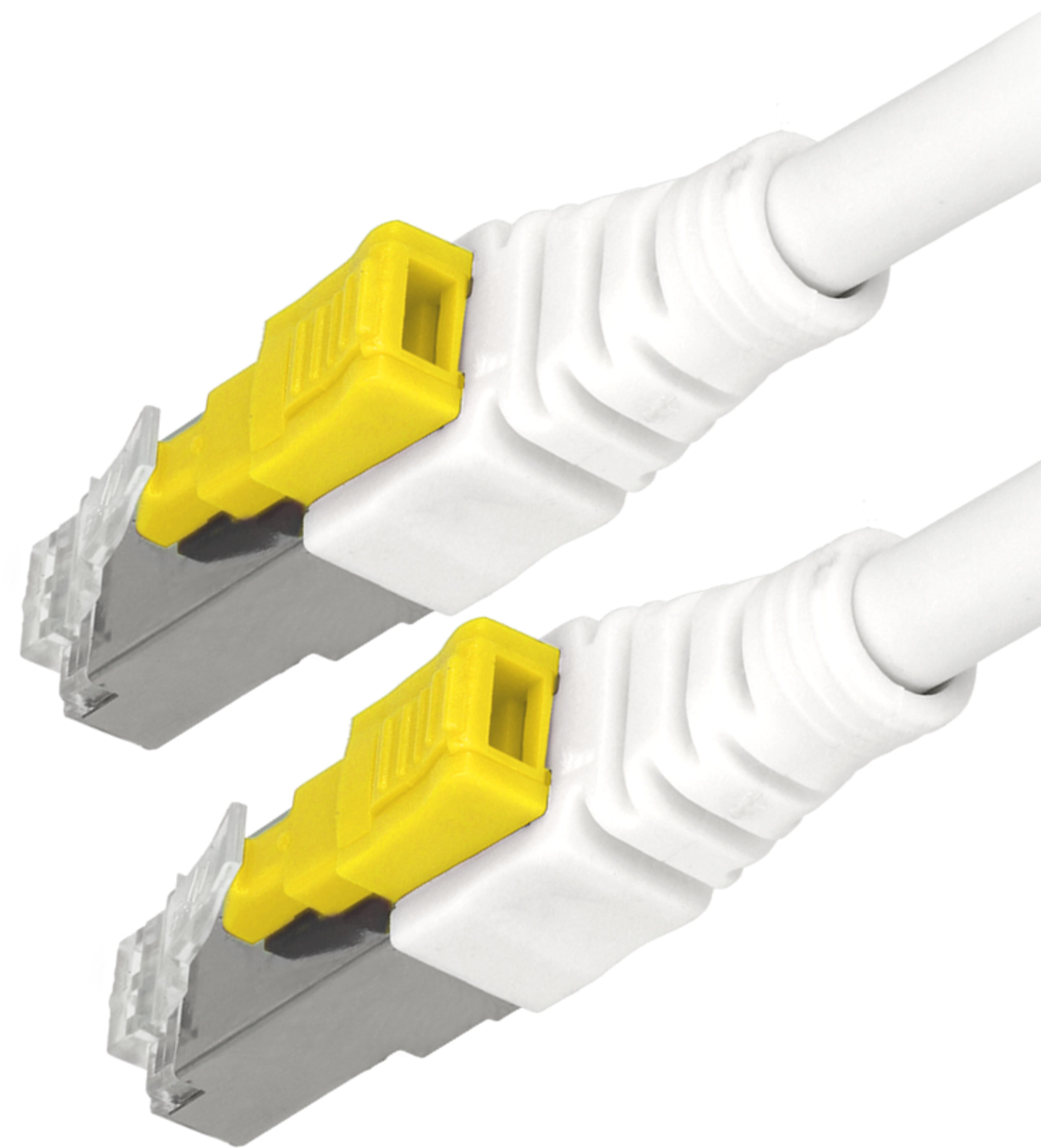 Patch Cable RJ45 S/FTP Cat6a 1m White