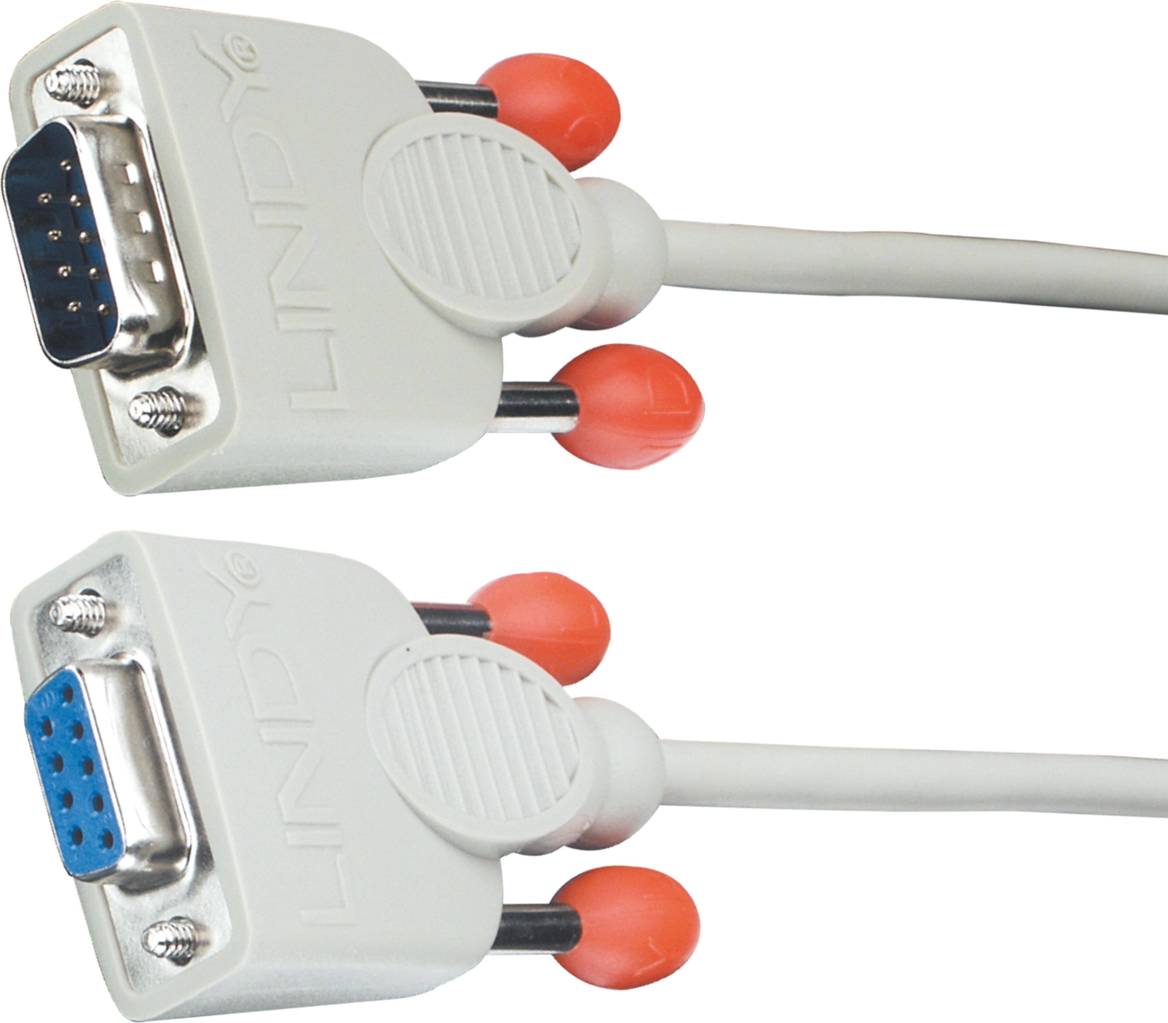 Cabo RS232 DB9 m.-DB9 f. Lindy, 10 m