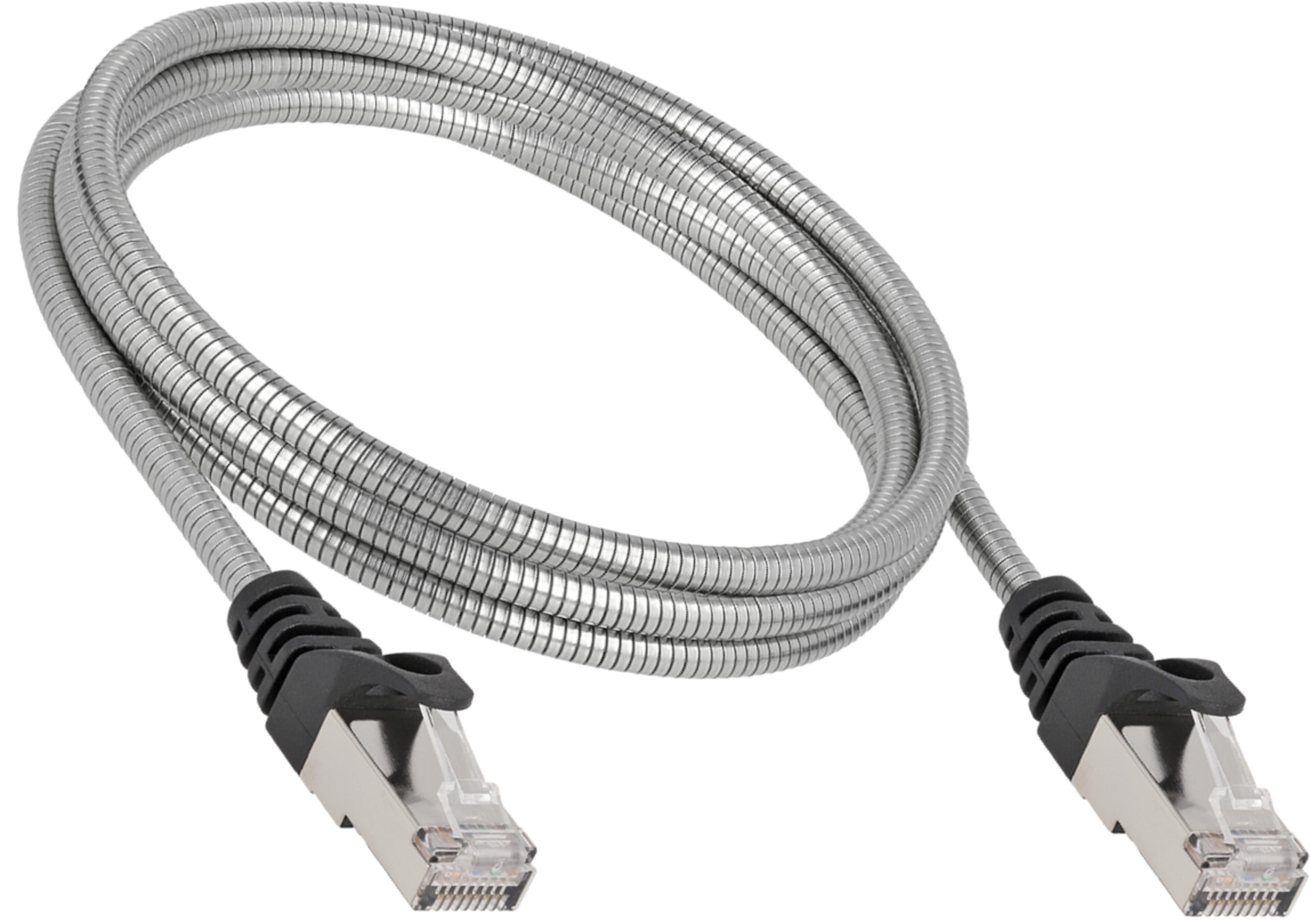 Patch kabel RJ45 U/FTP Cat6a 2m stríbrný