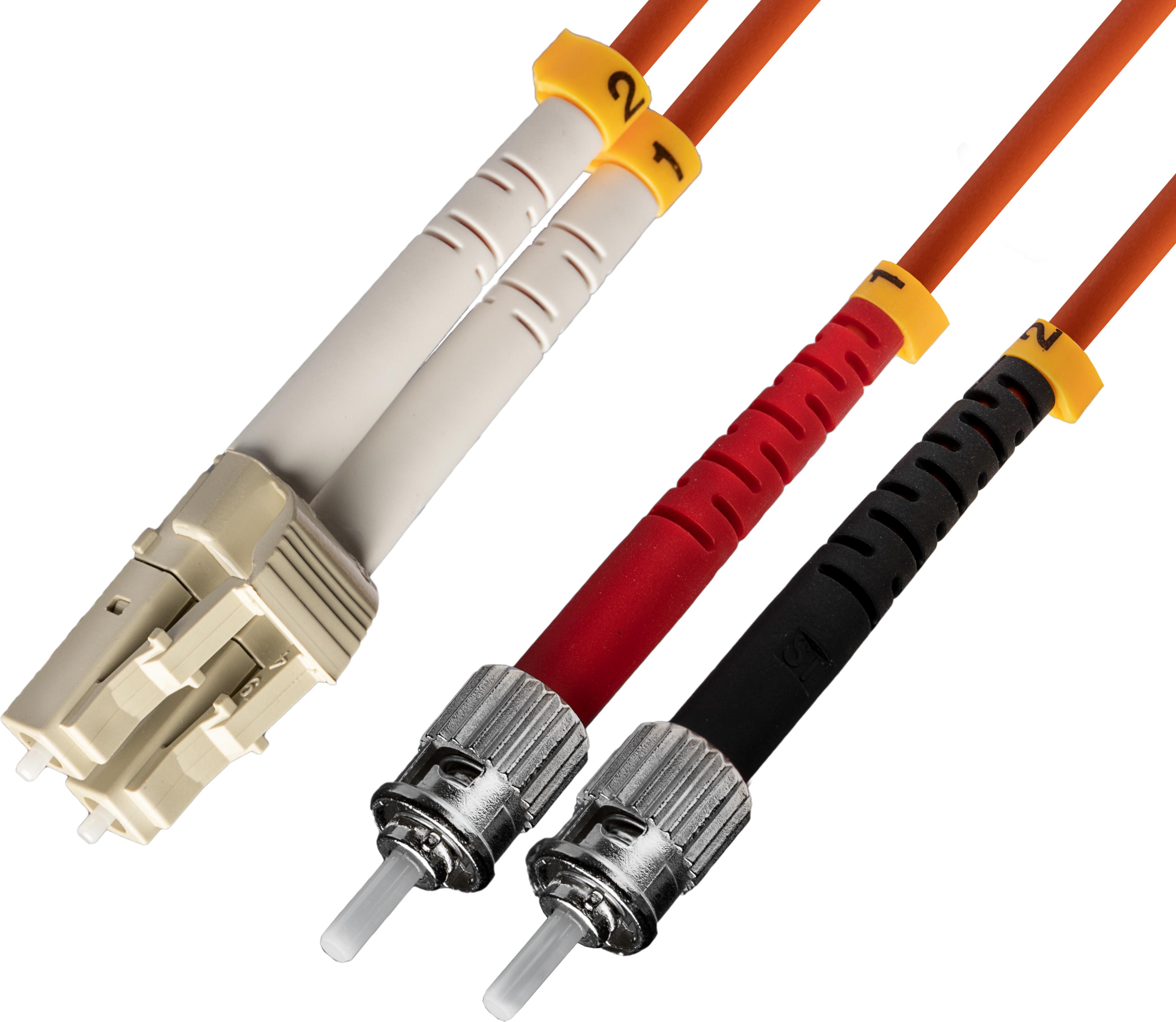 FO Duplex Patch Cable LC-ST 50/125µ 3m