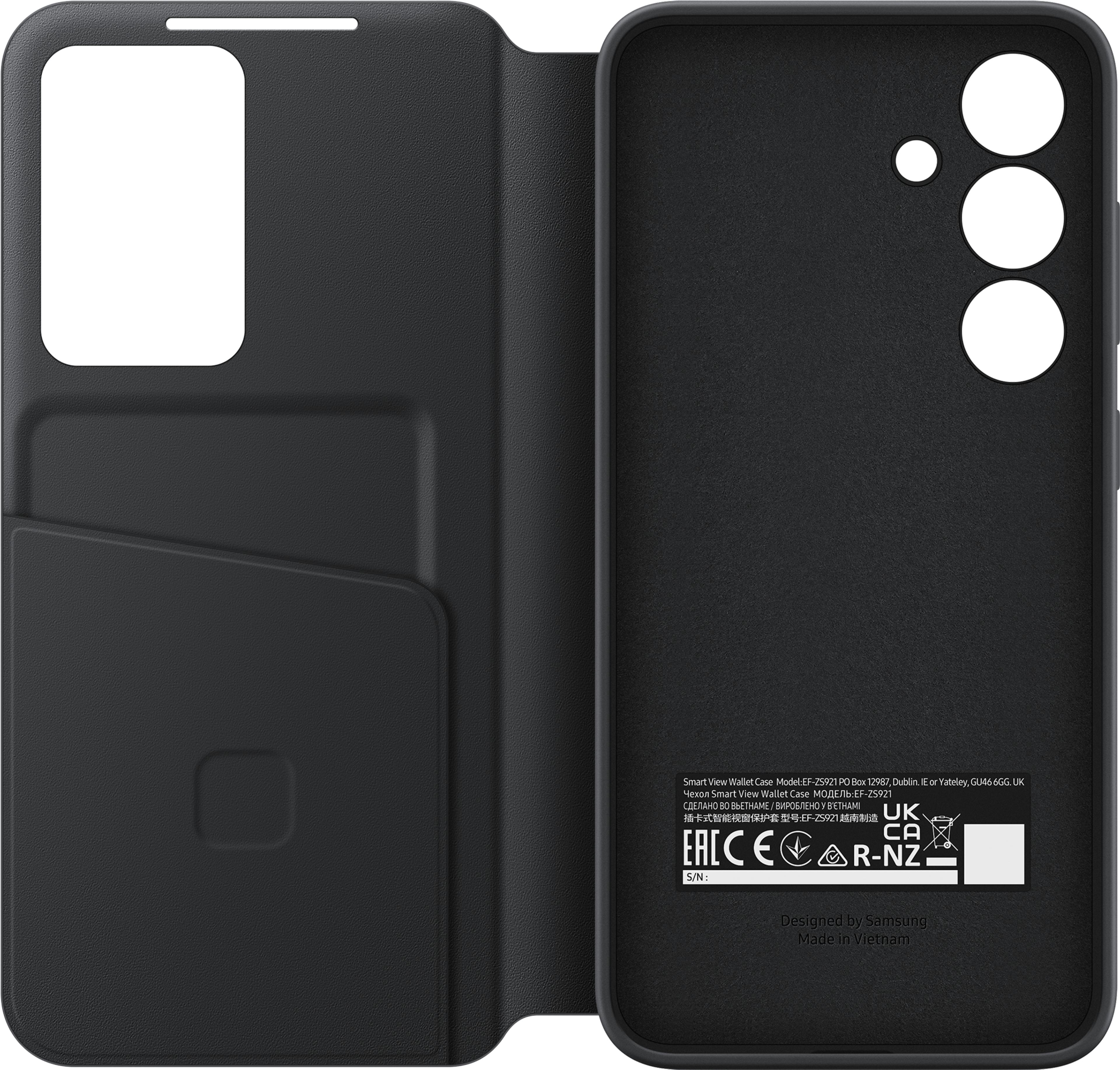 Samsung S24 Smart View Wallet Case Black