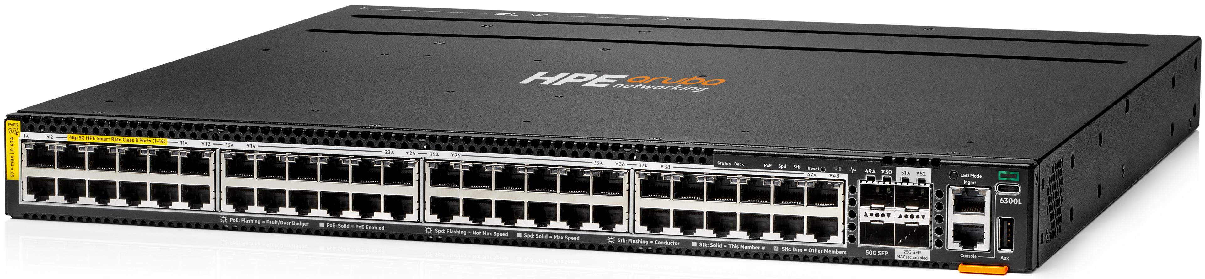 HPE Aruba 6300L 48SR5 PoE Switch