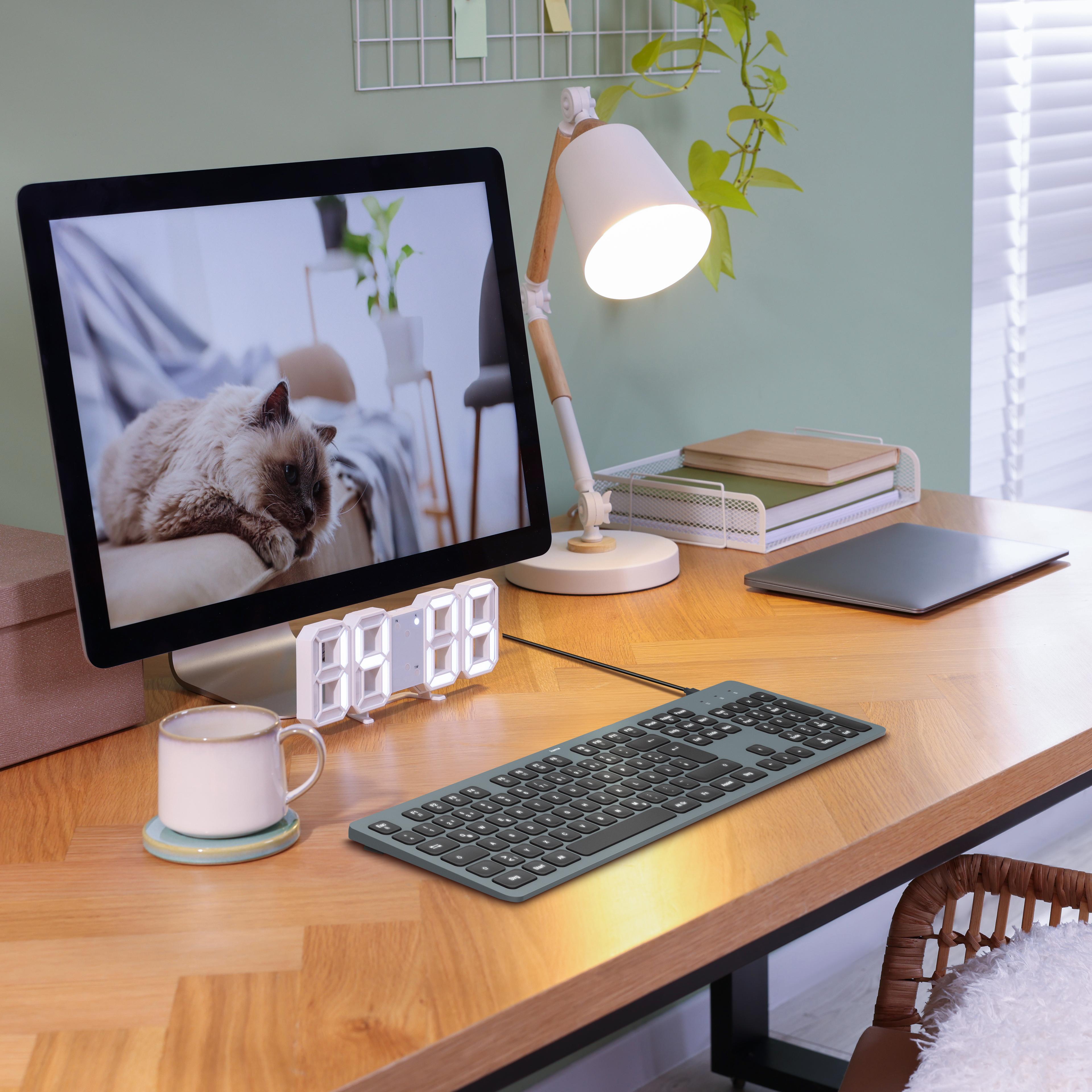 Hama CK-400 Tastatur grau/schwarz