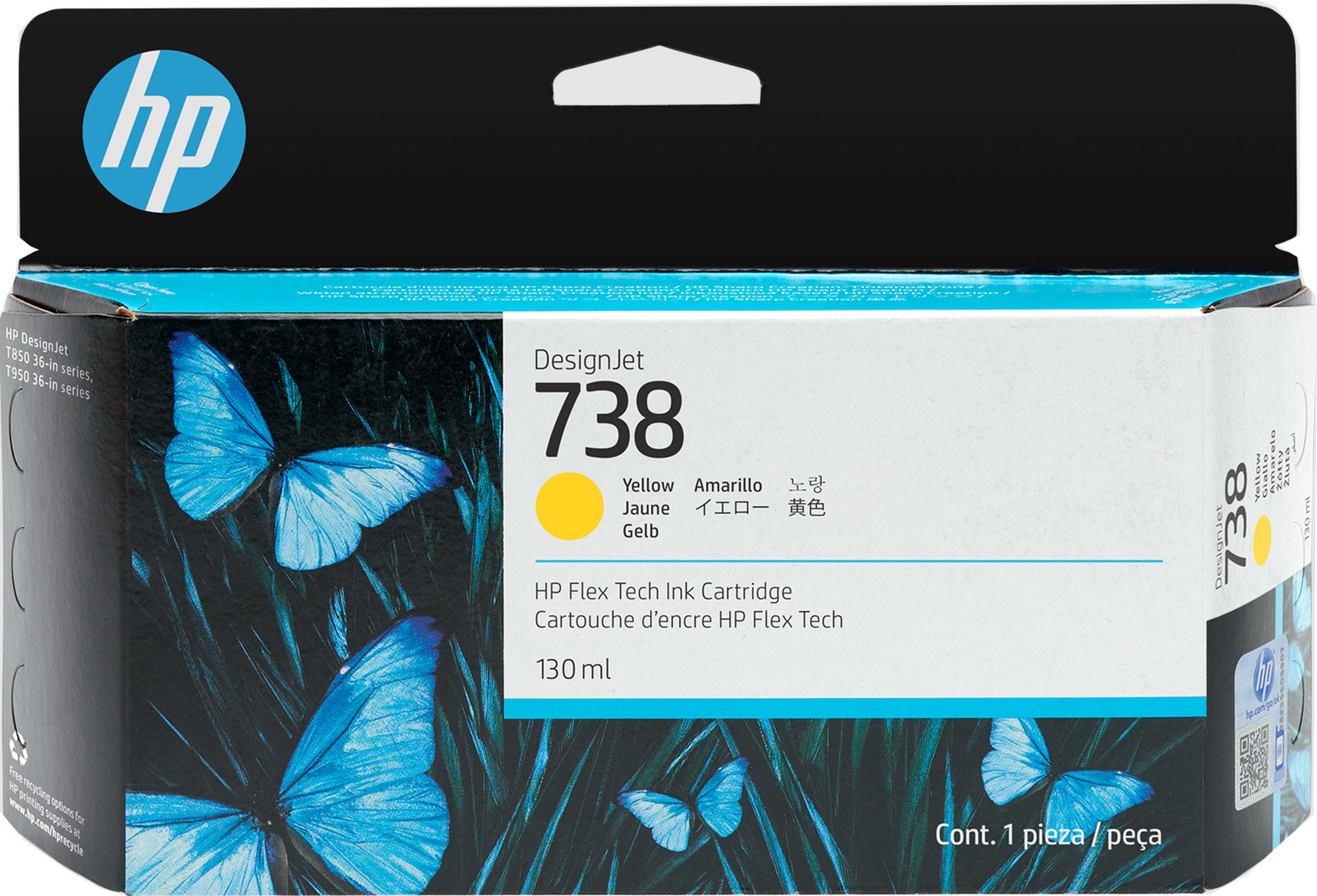 HP 738 Tinte gelb 130 ml