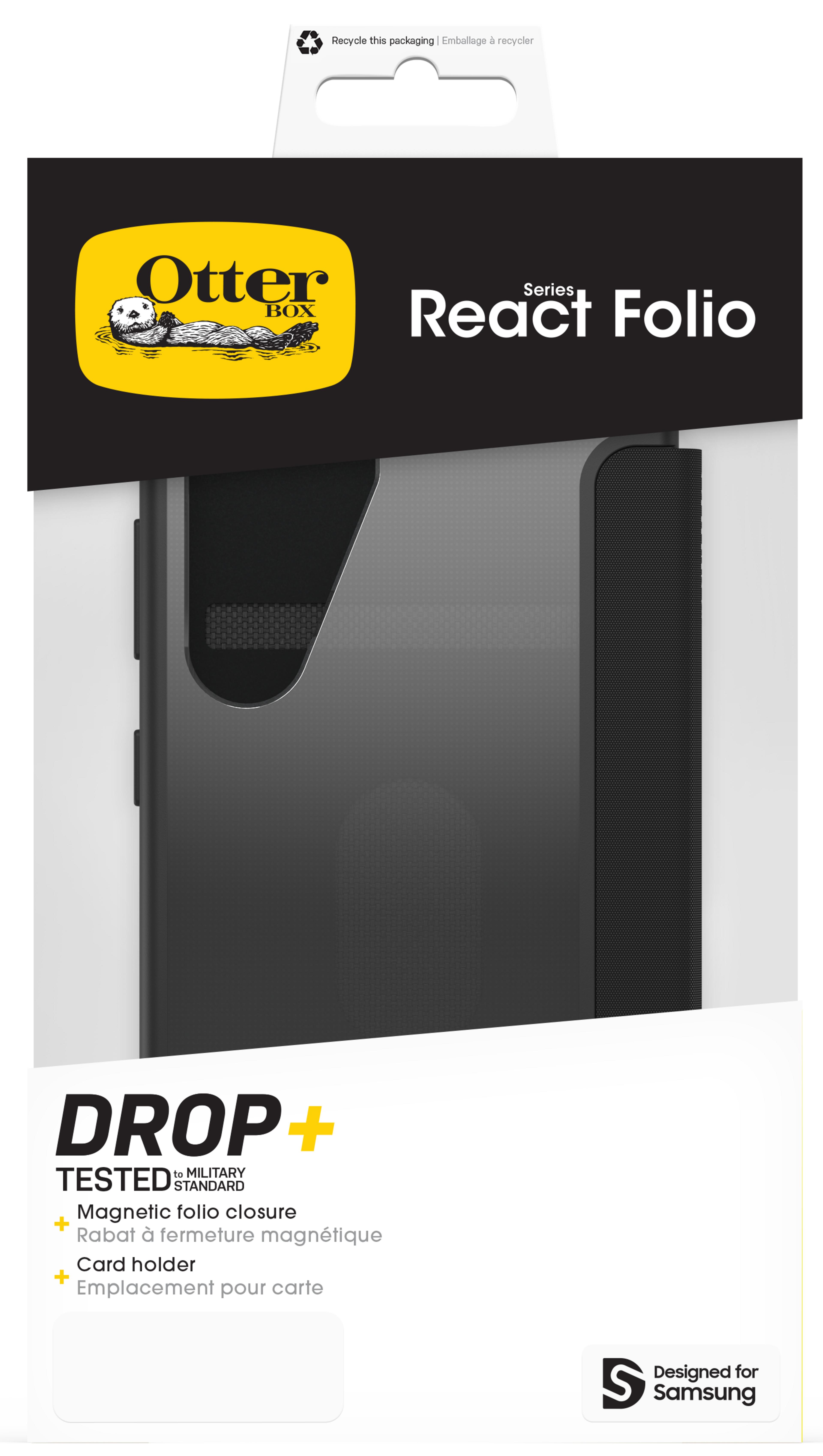 OtterBox React Folio Galaxy S25 Black Cl