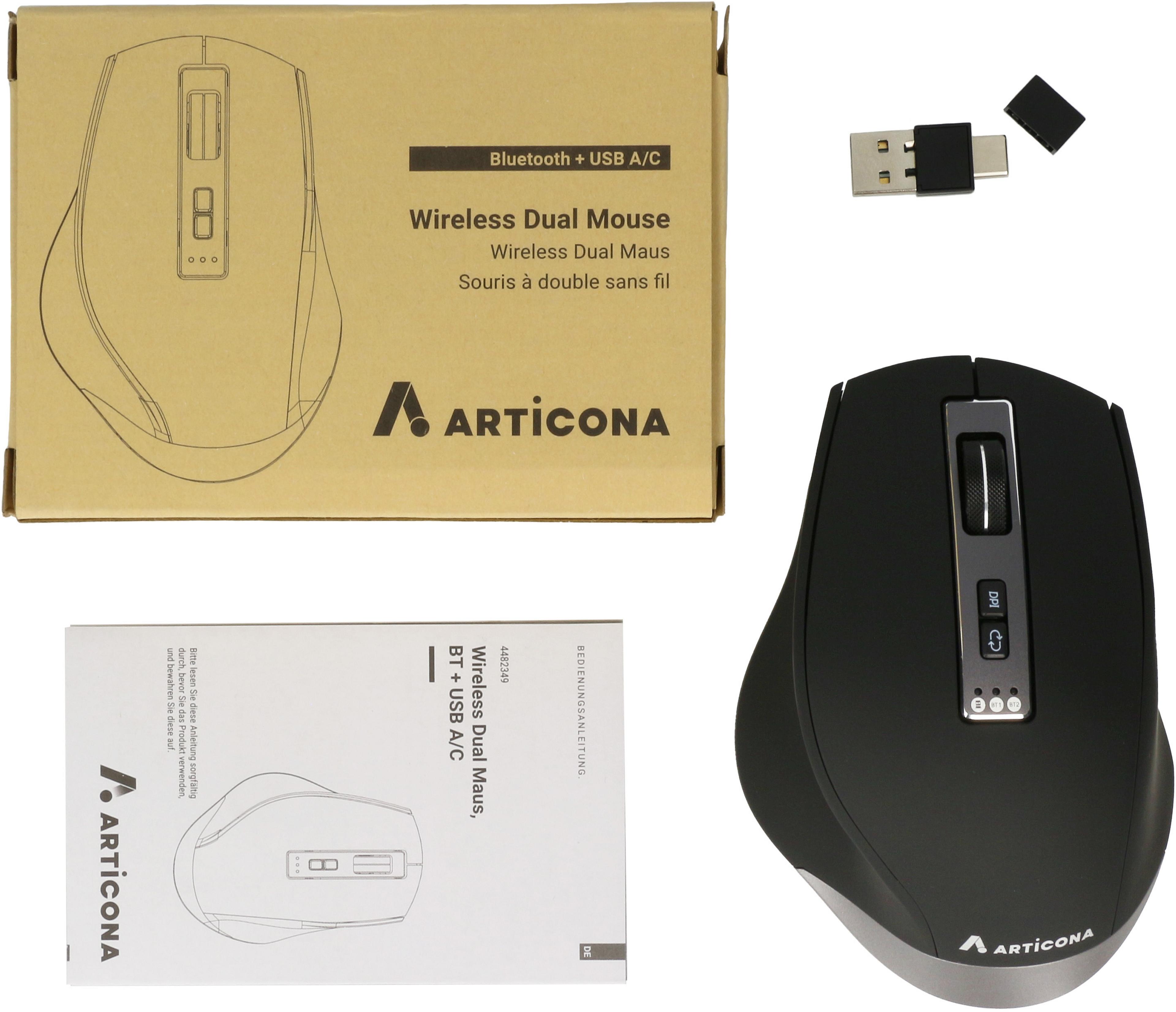 ARTICONA Dual Bluetooth + USB-A/C Mouse
