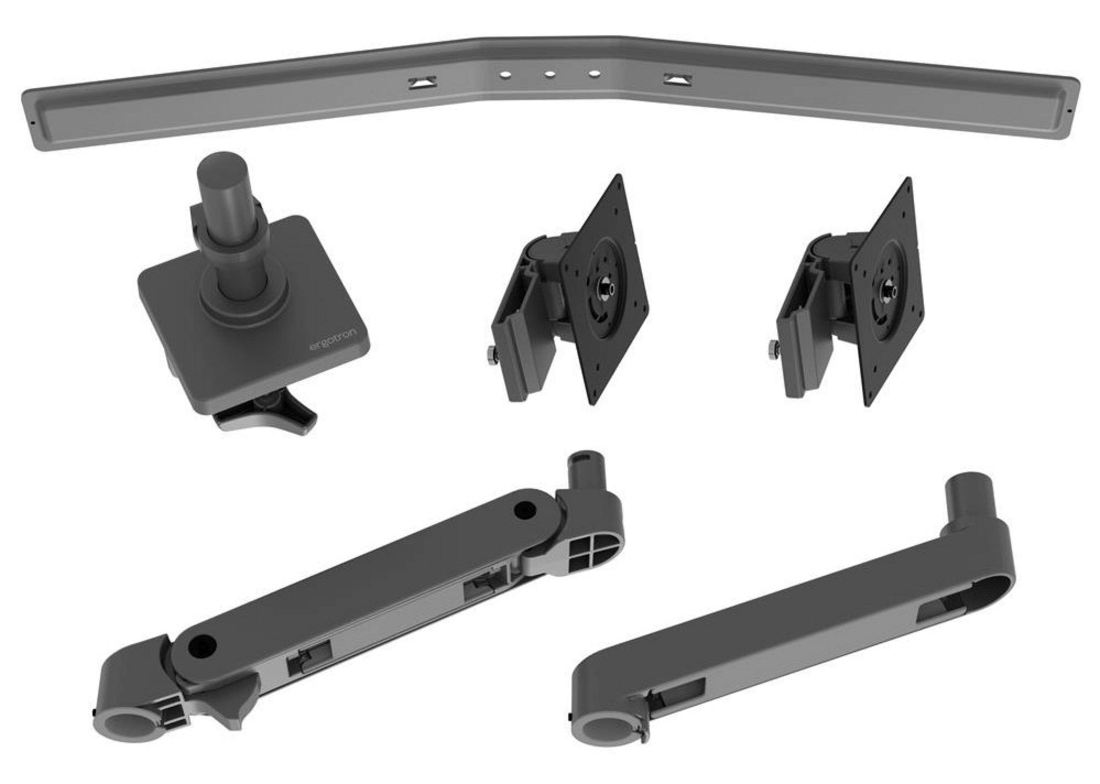 Ergotron LX Pro Direct Dual Desk Arm Gry