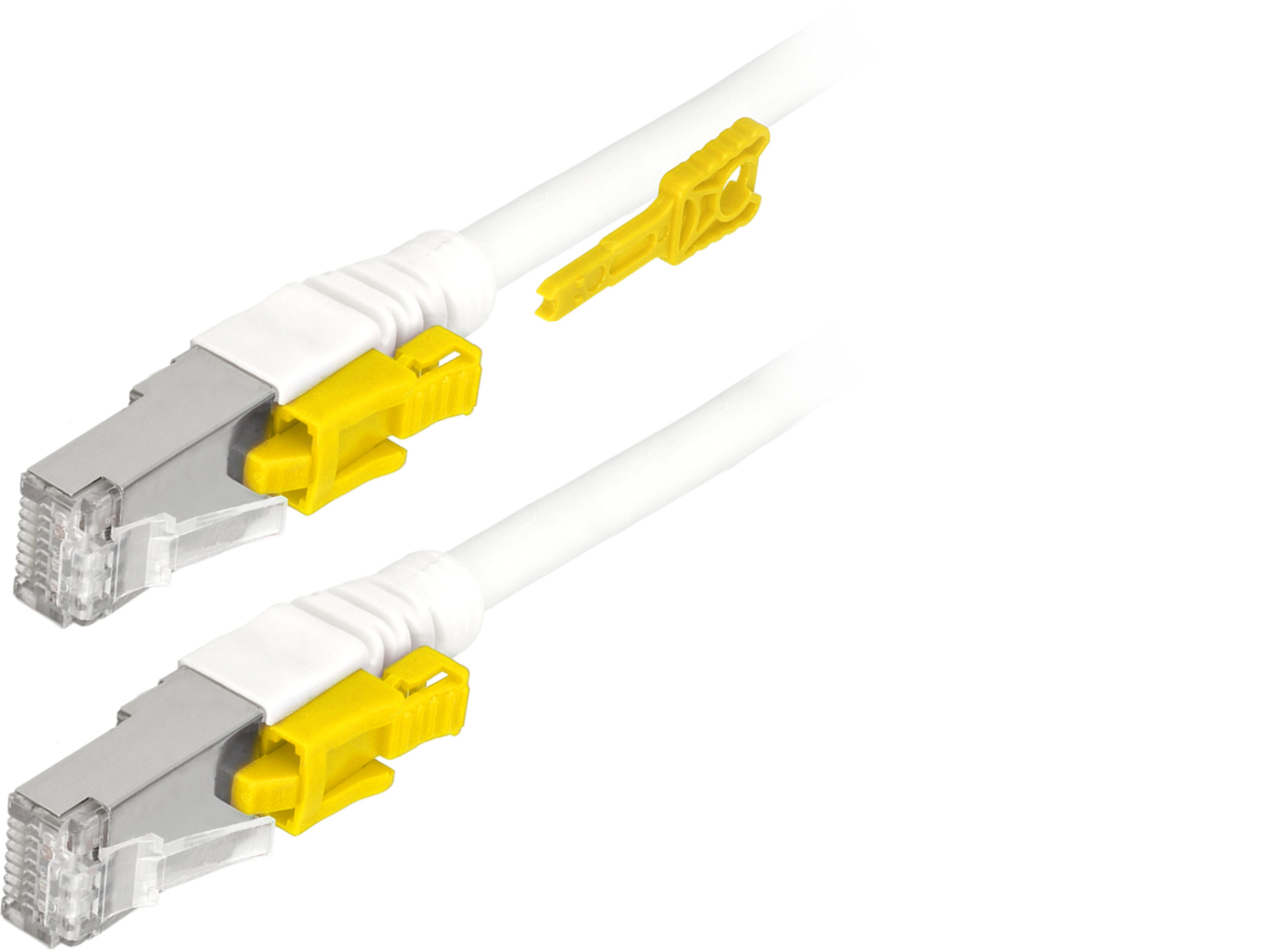 Patch Cable RJ45 S/FTP Cat6a 1m White