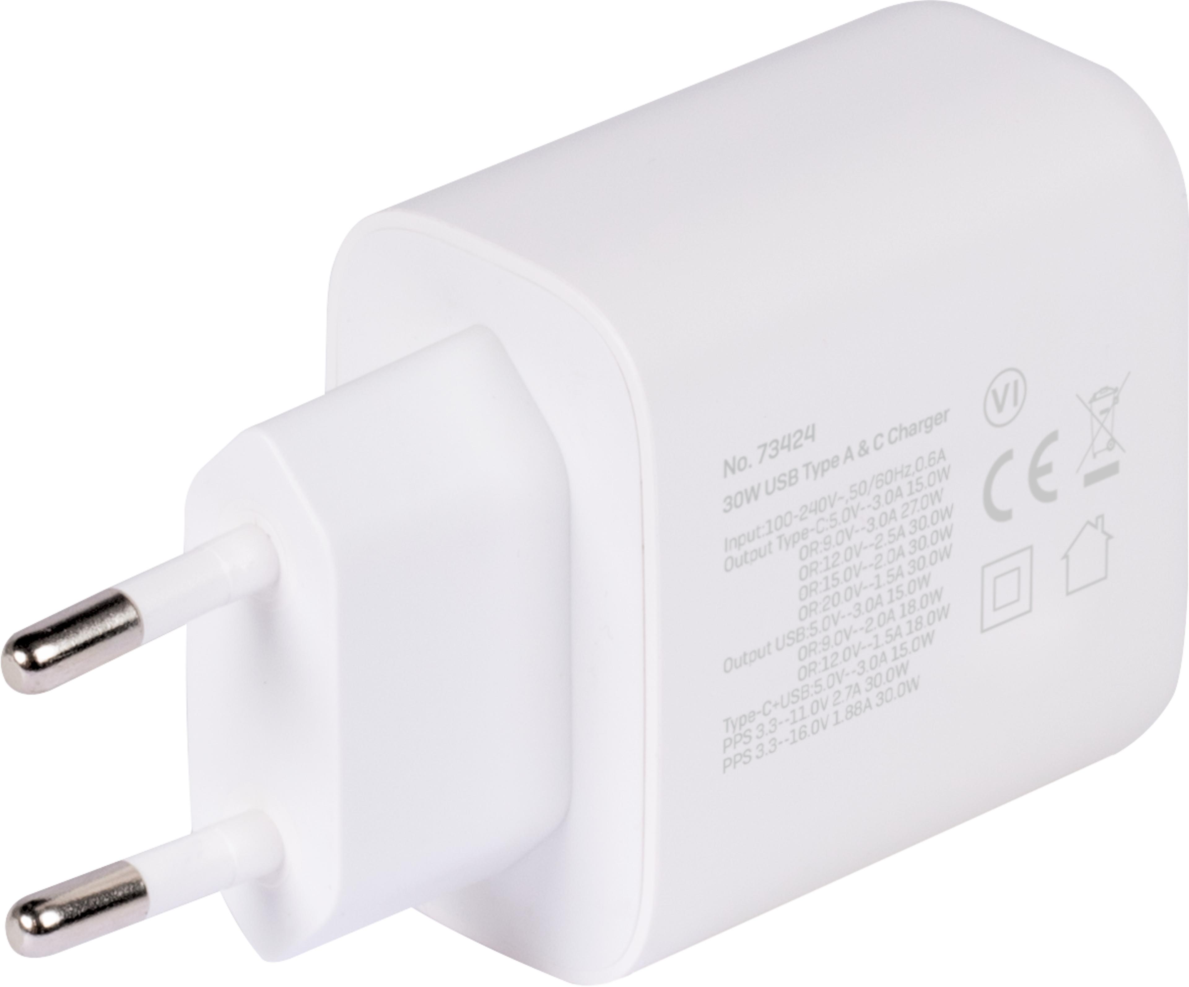 LINDY 30 W USB-C/USB-A Ladeadapter