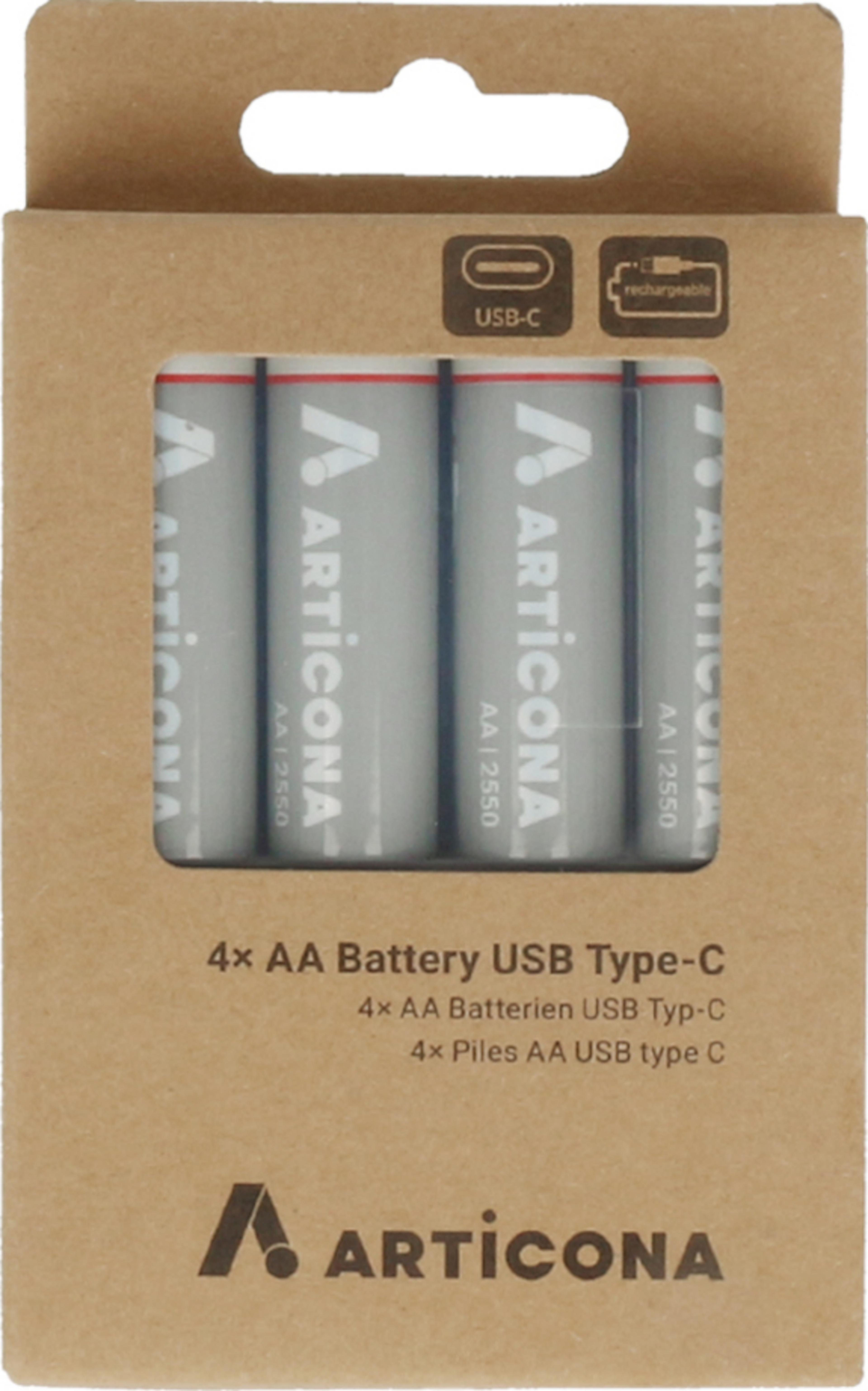ARTICONA AA Battery USB Type-C 4 pcs