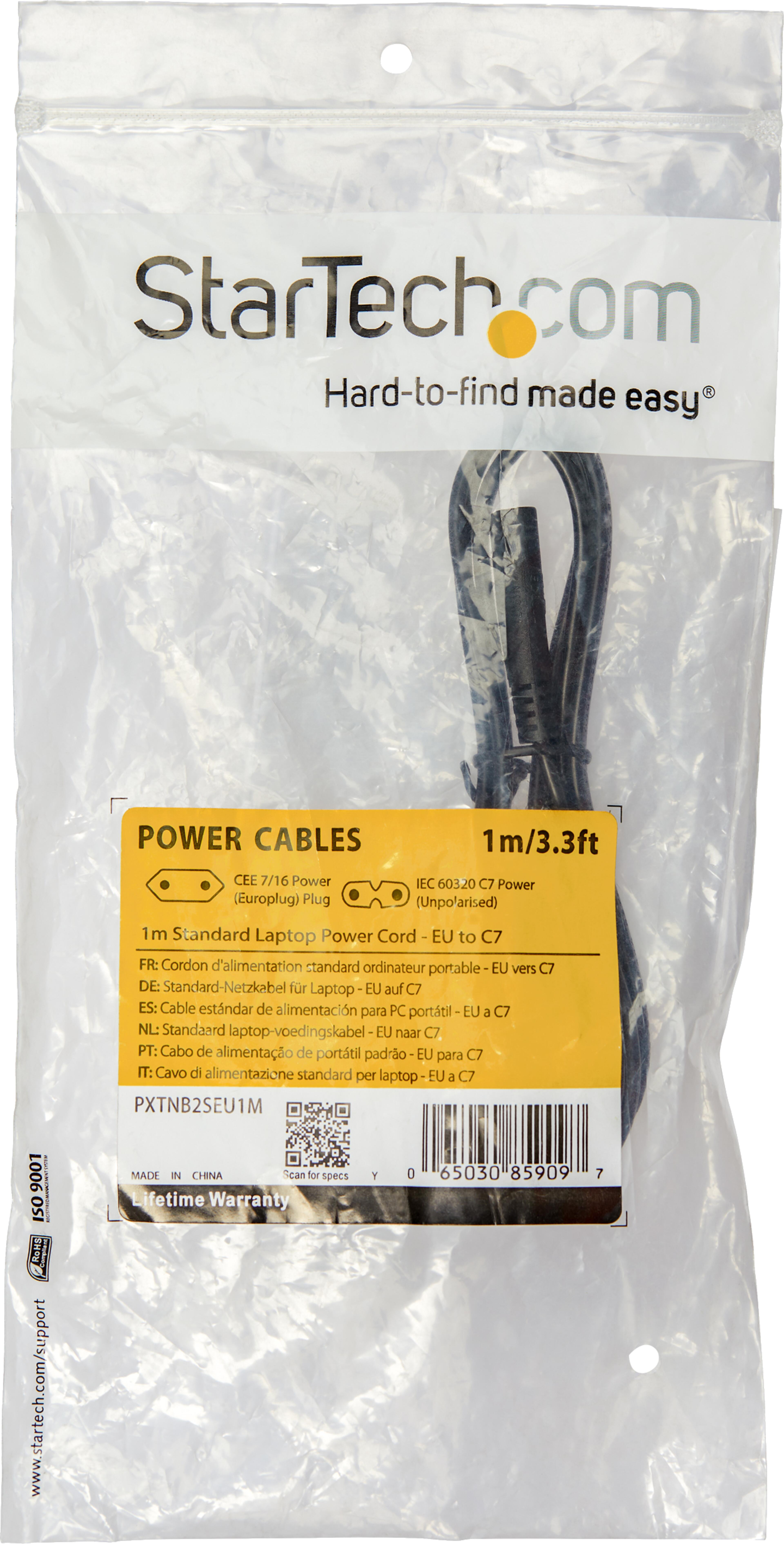 Power Cable Local/m - C7 1m Black