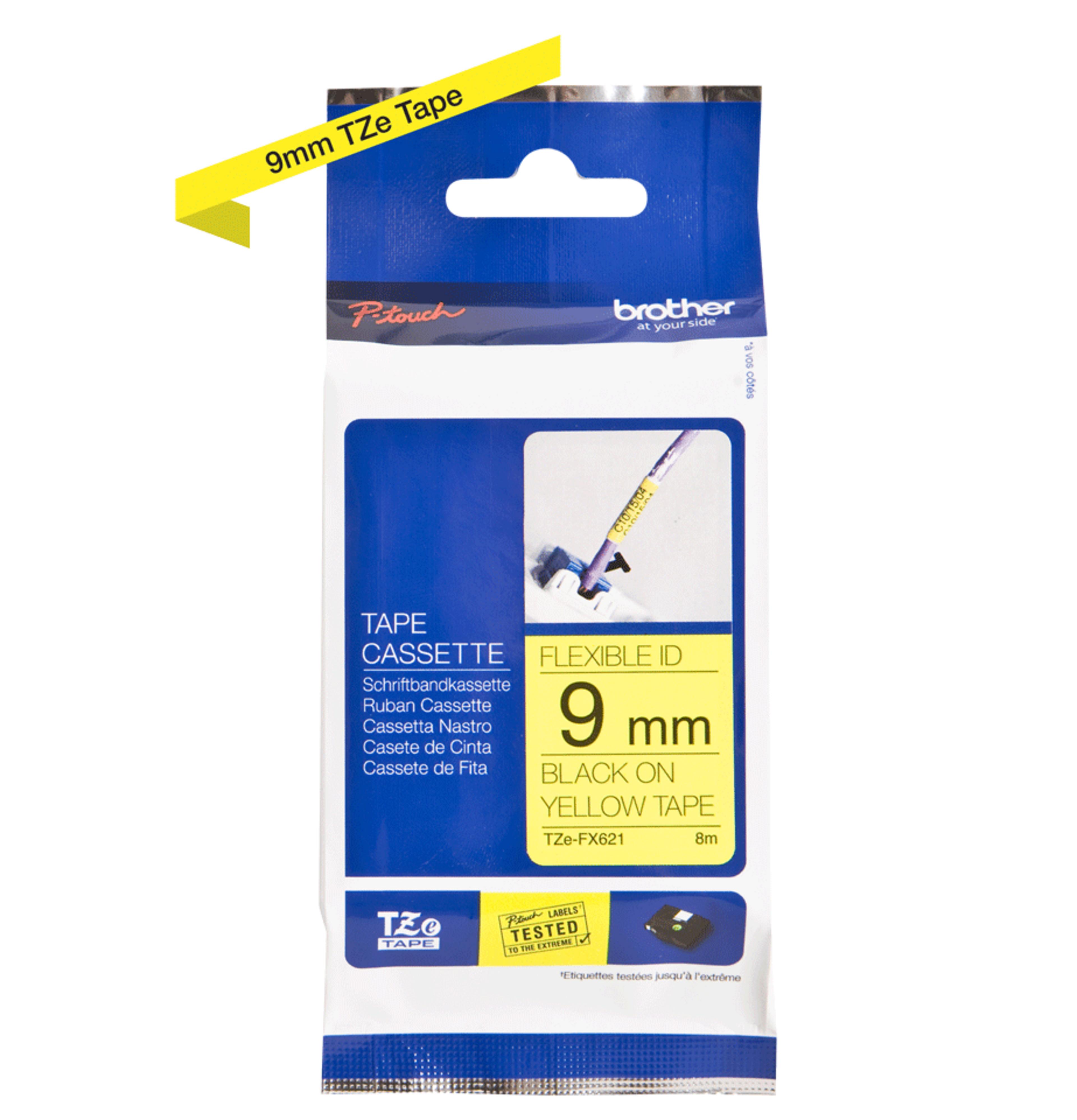 Brother TZe-FX621 9mmx8m Label Tape