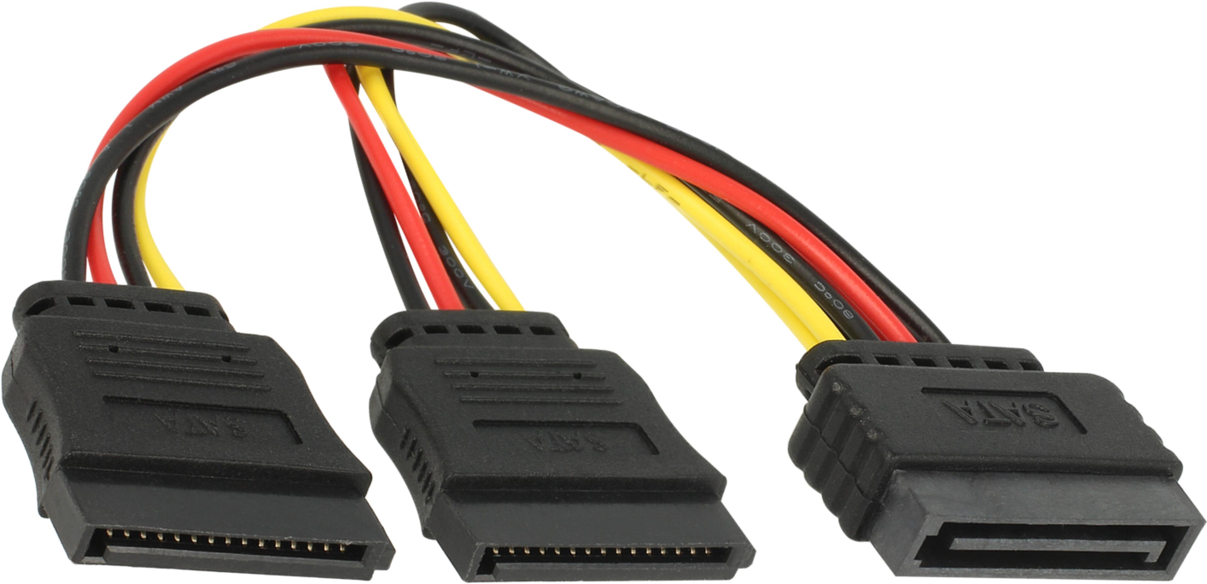 Power Adapter SATA/m - 2x SATA/f 0.15m