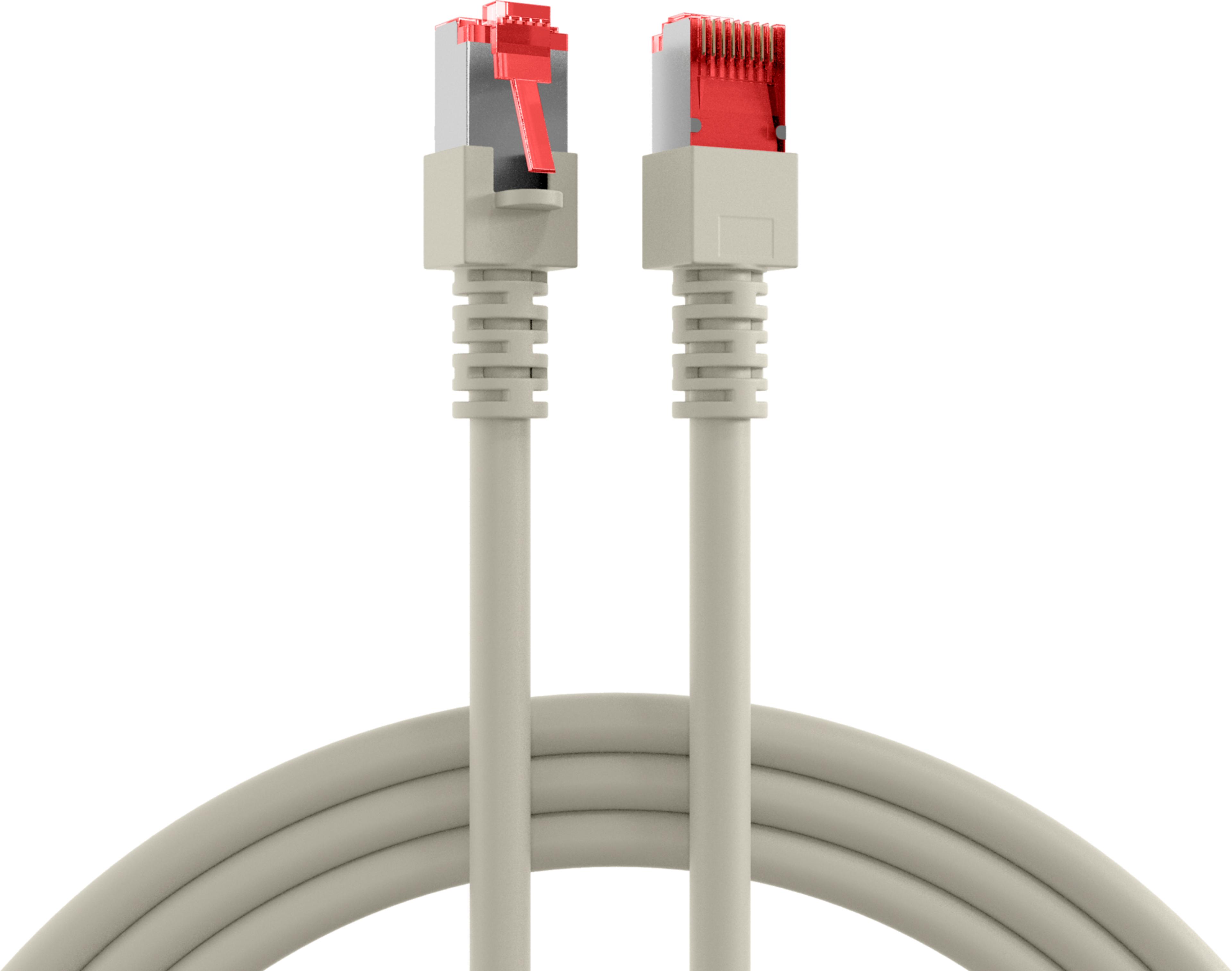 Kabel RJ45 S/FTP Cat6 10m, szar