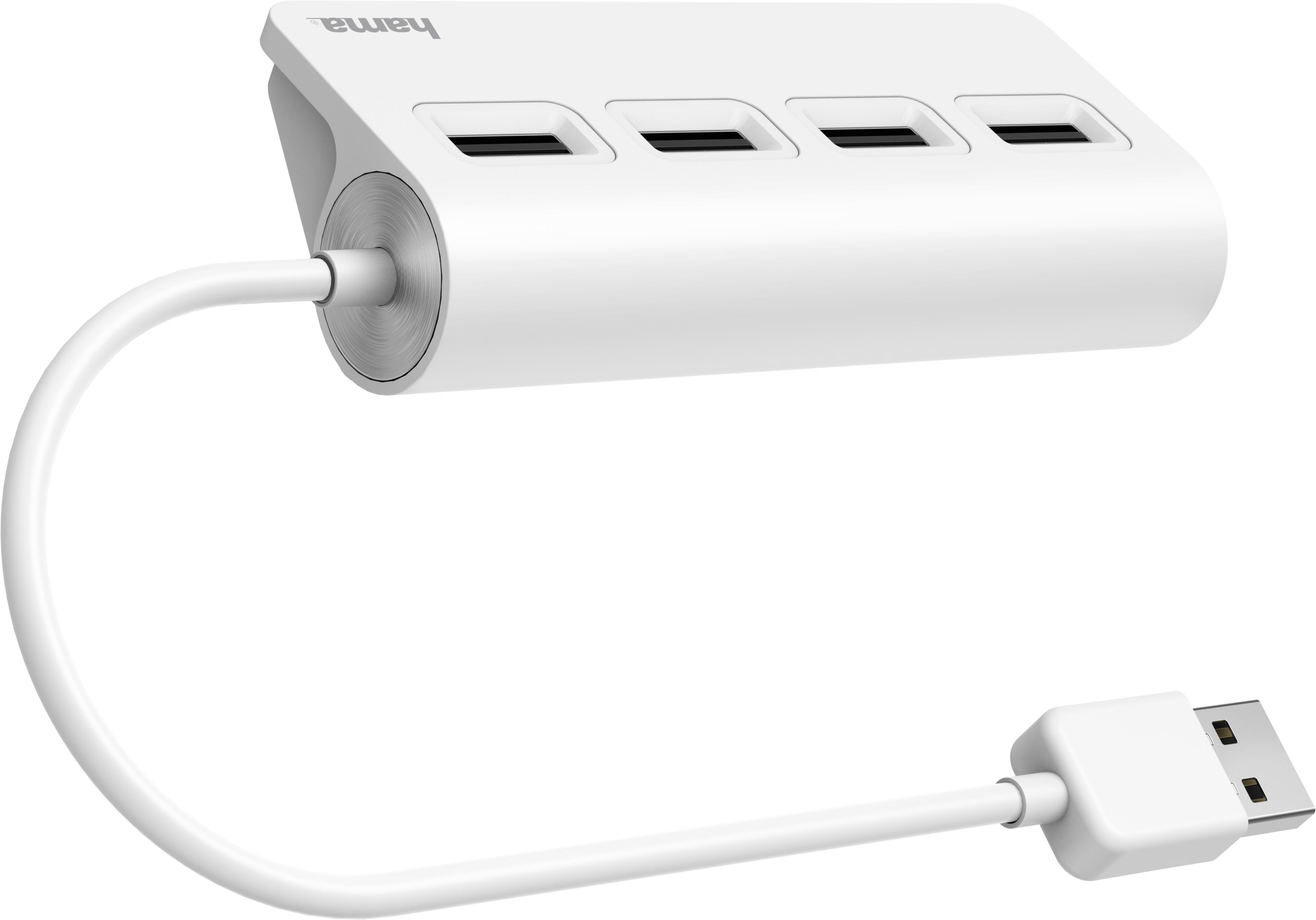 Hama USB Hub 2.0 4-port White