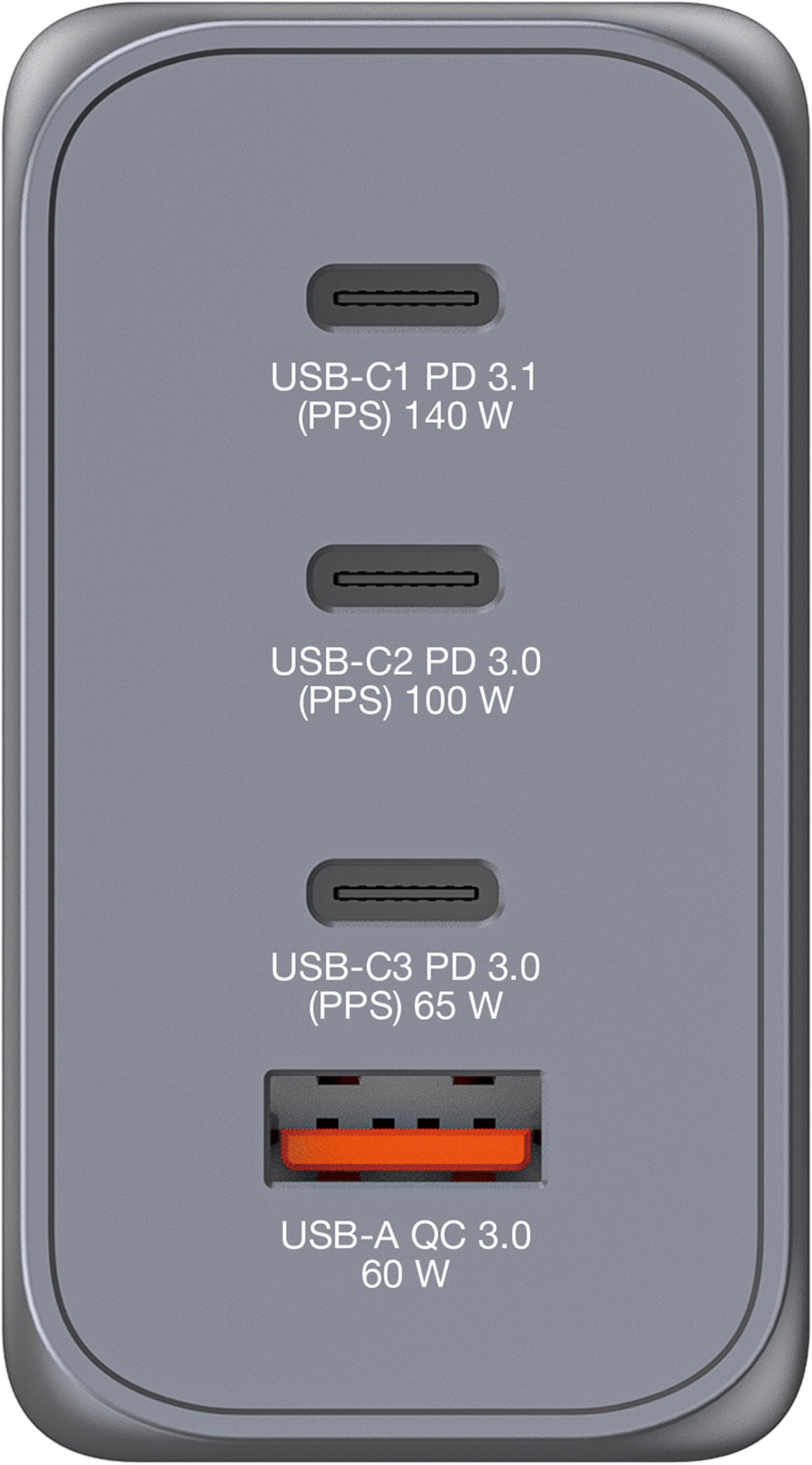 Verbatim 240 W 4-Port GaN Ladeadapter