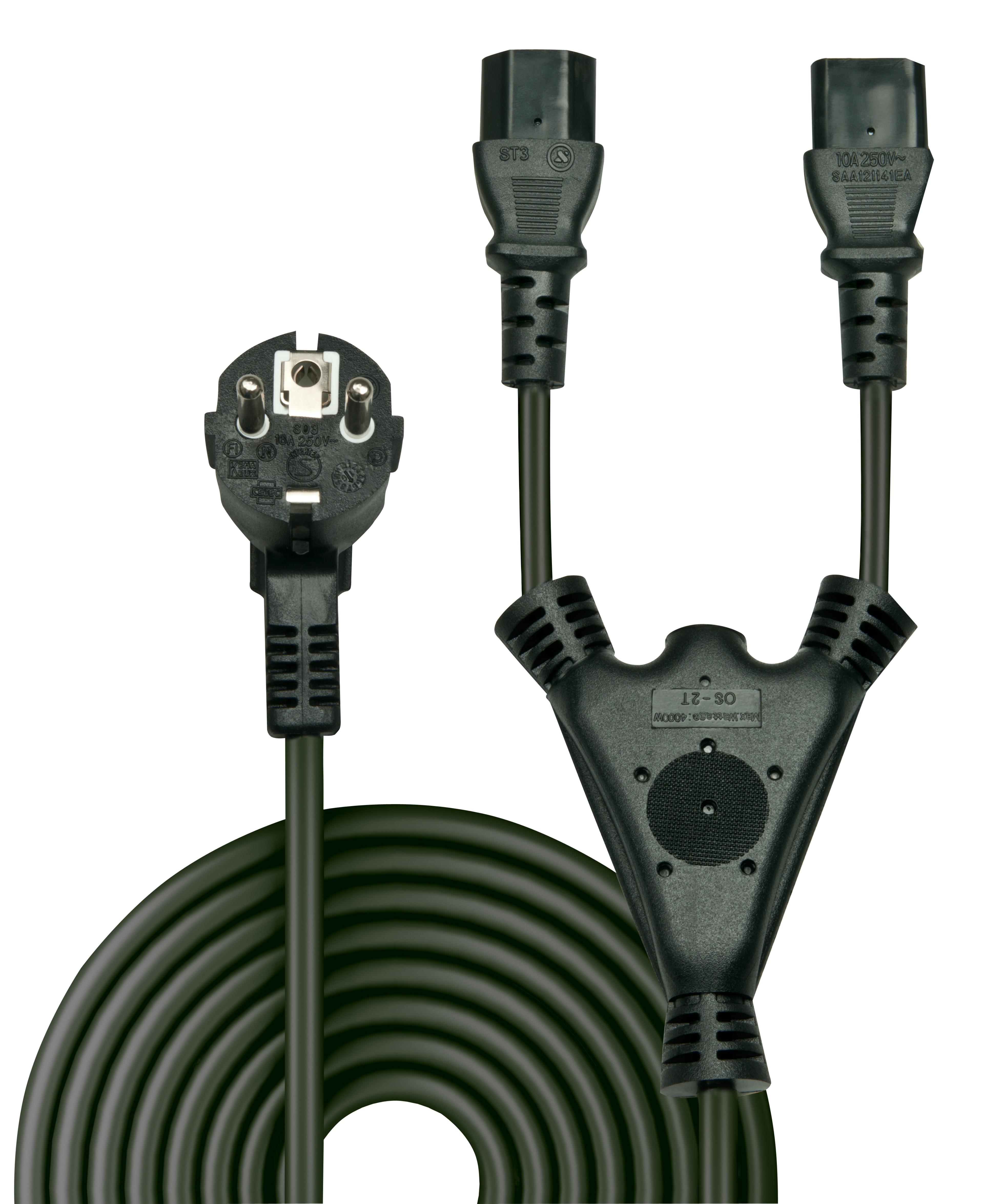 Power Cable 1x Local/m - 2x C13 2m
