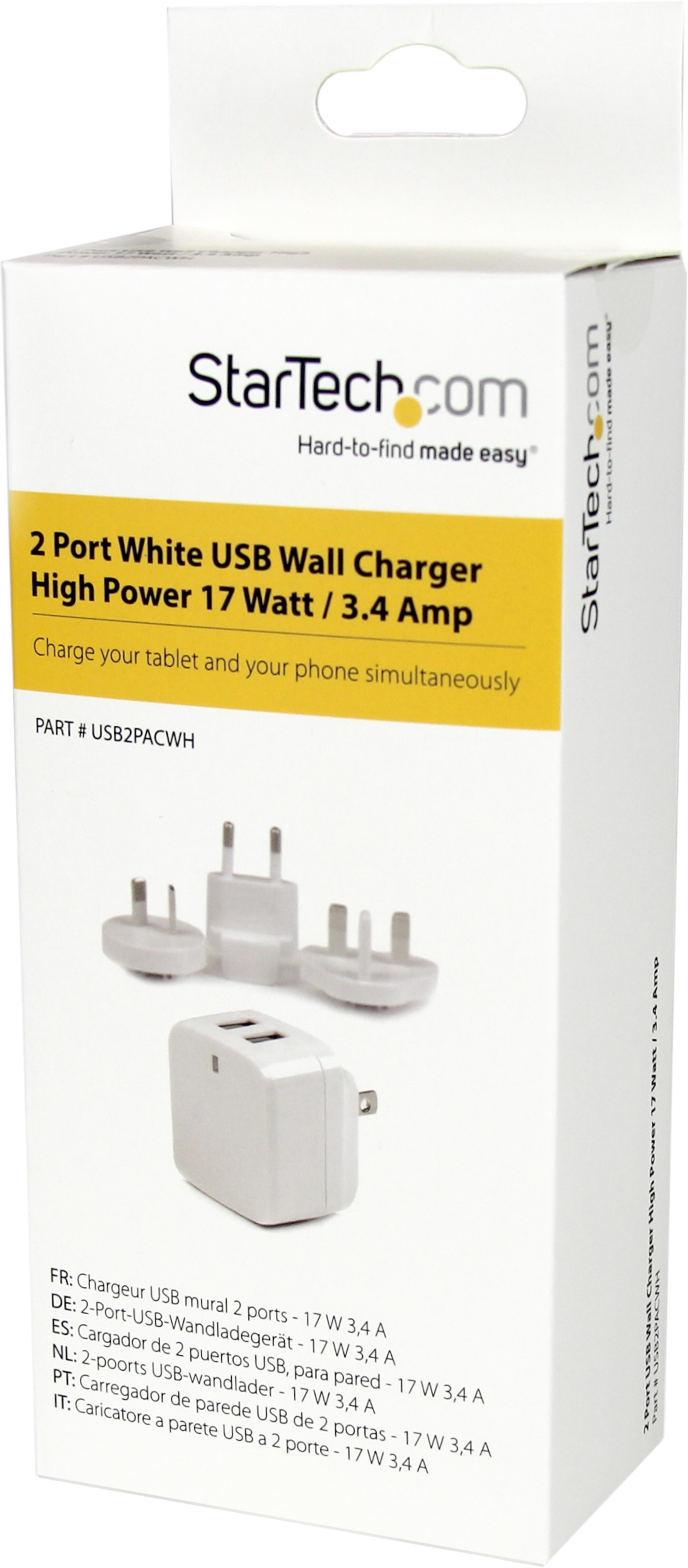 Adattatore ricarica viaggio USB-A duale