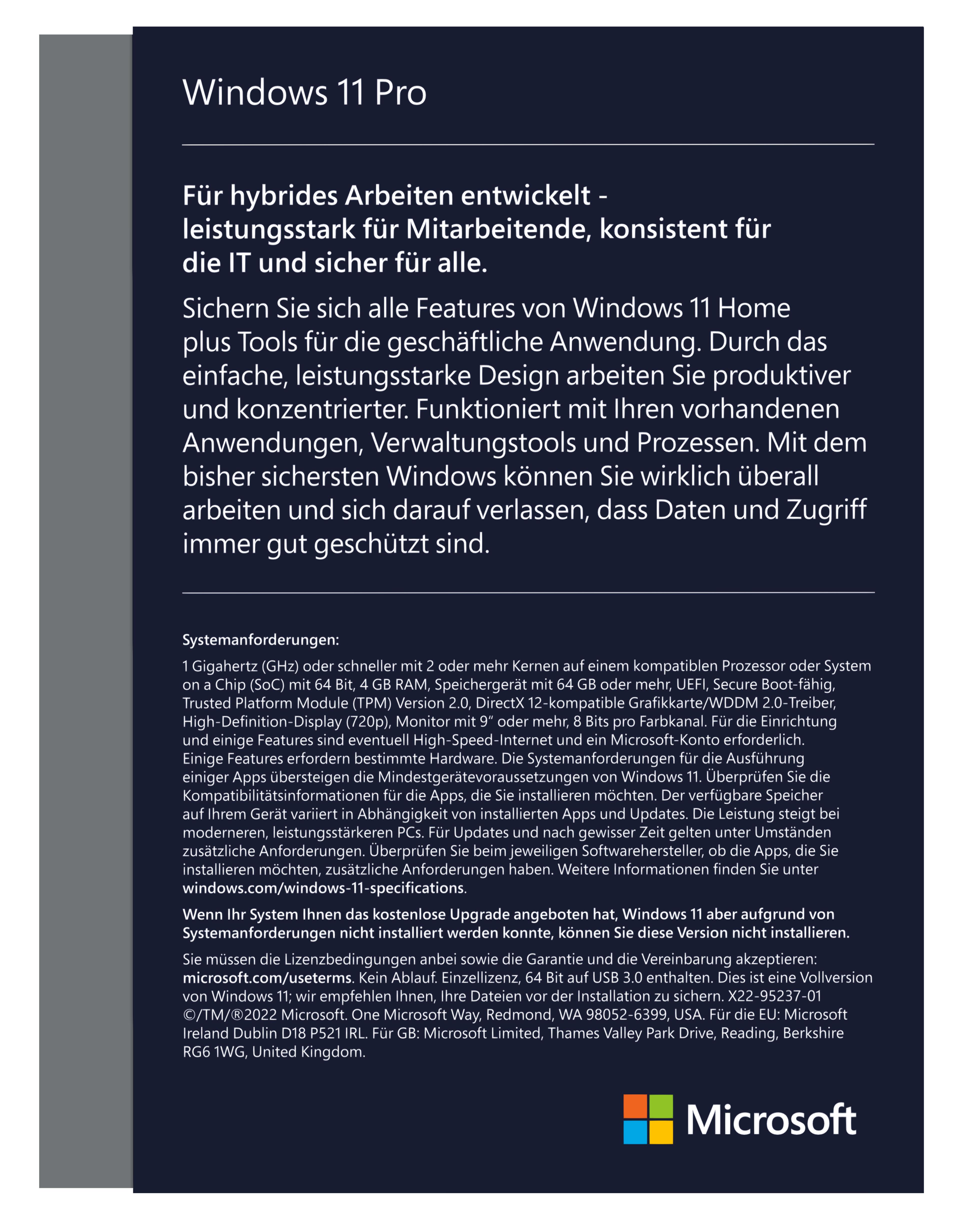 Microsoft Windows 11 Professional 1 License USB