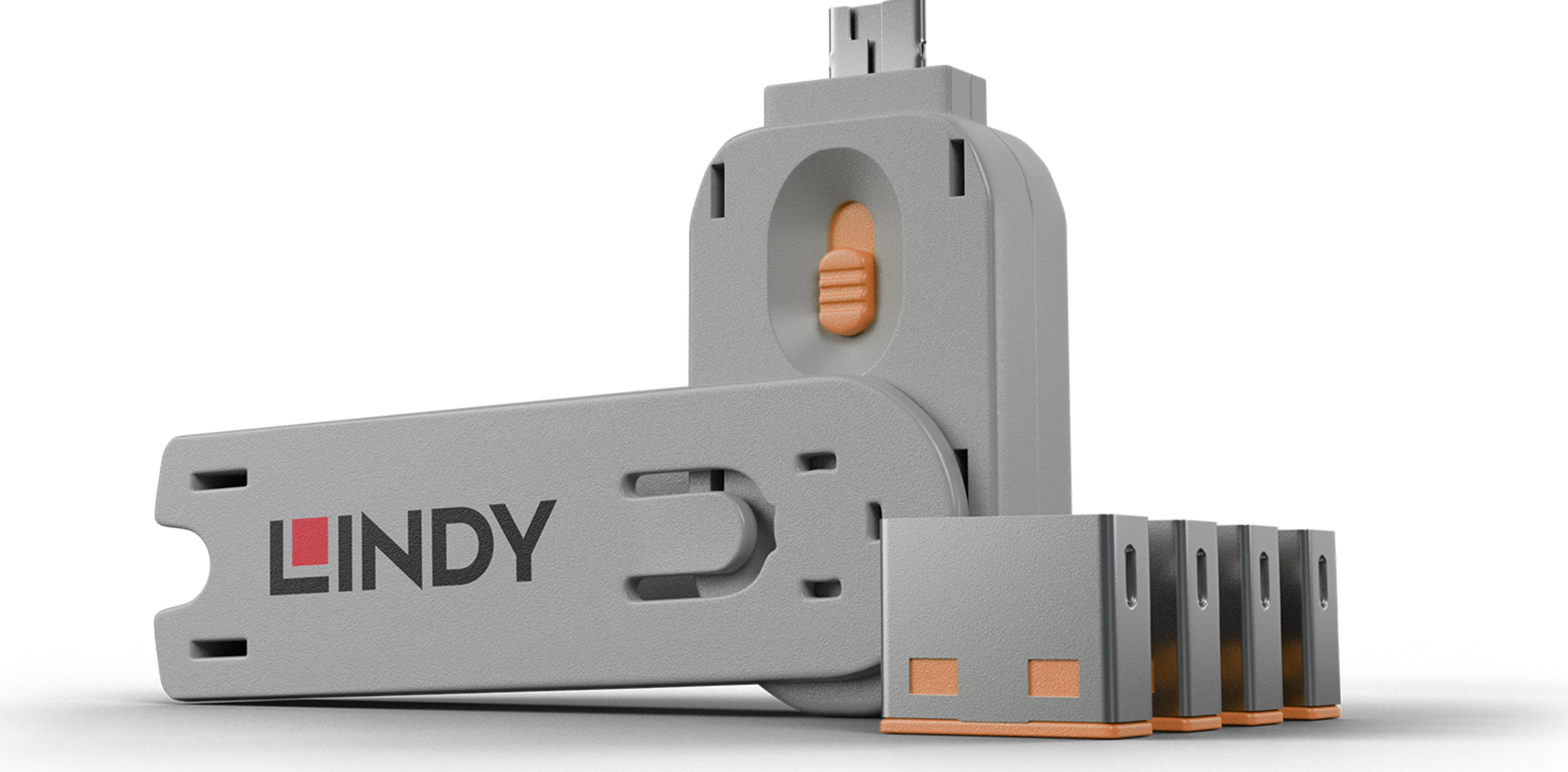 USB Typ A Port Schloss 4Stk+1Schlüssel