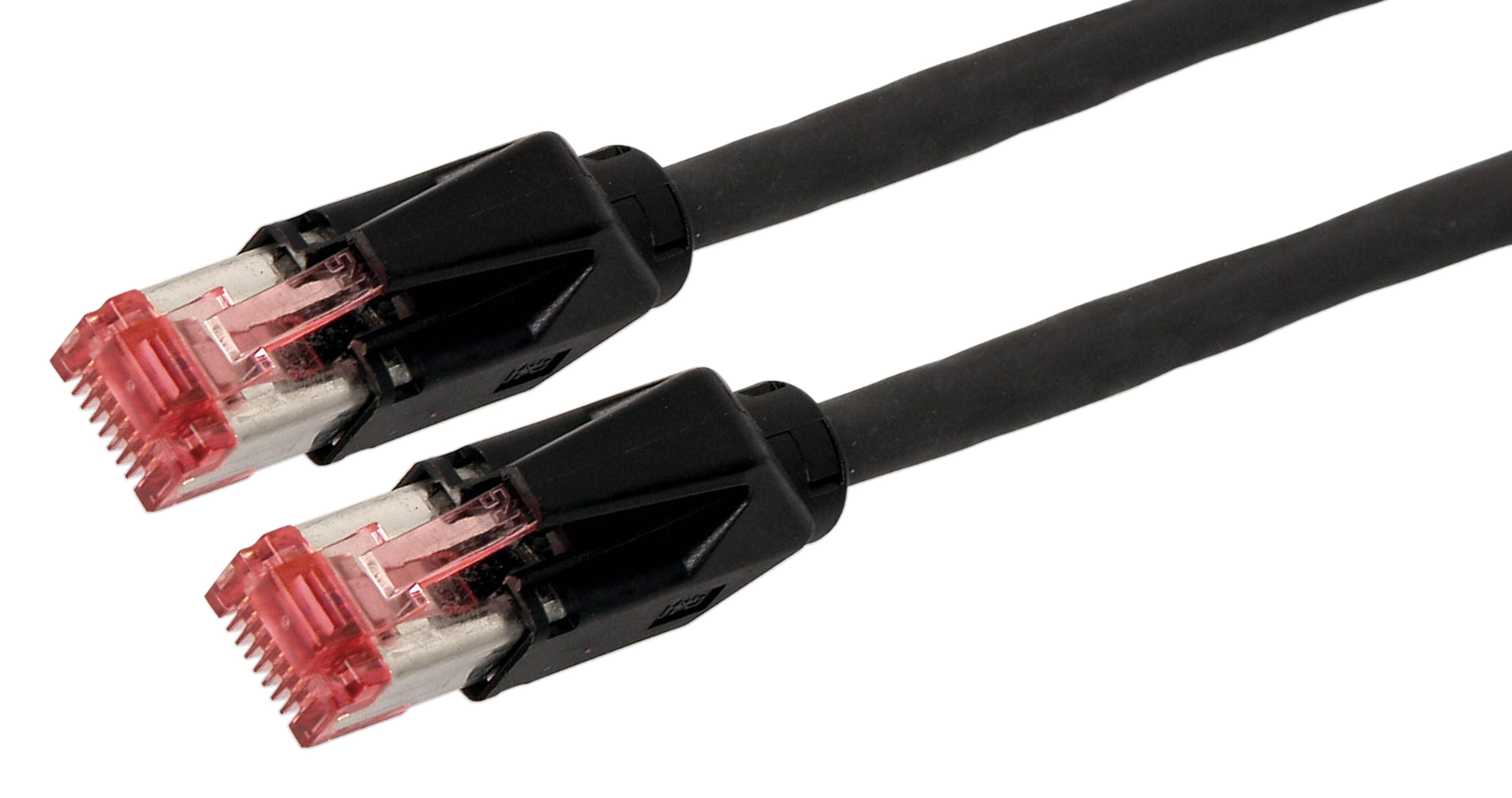 Patch Cable RJ45 S/FTP Cat6 0.50m Black