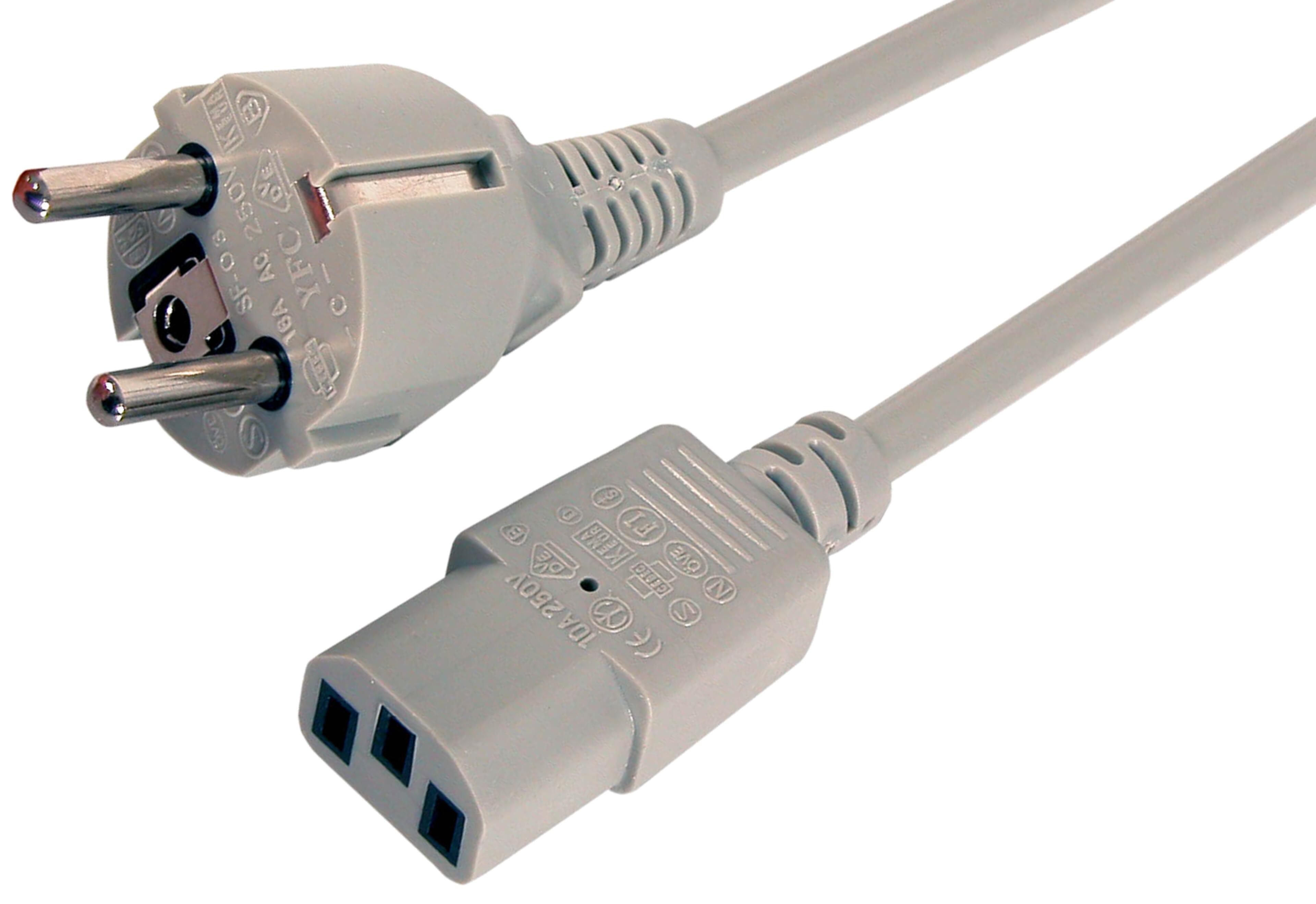 Power Cable Local/m - C13 2.0m Grey