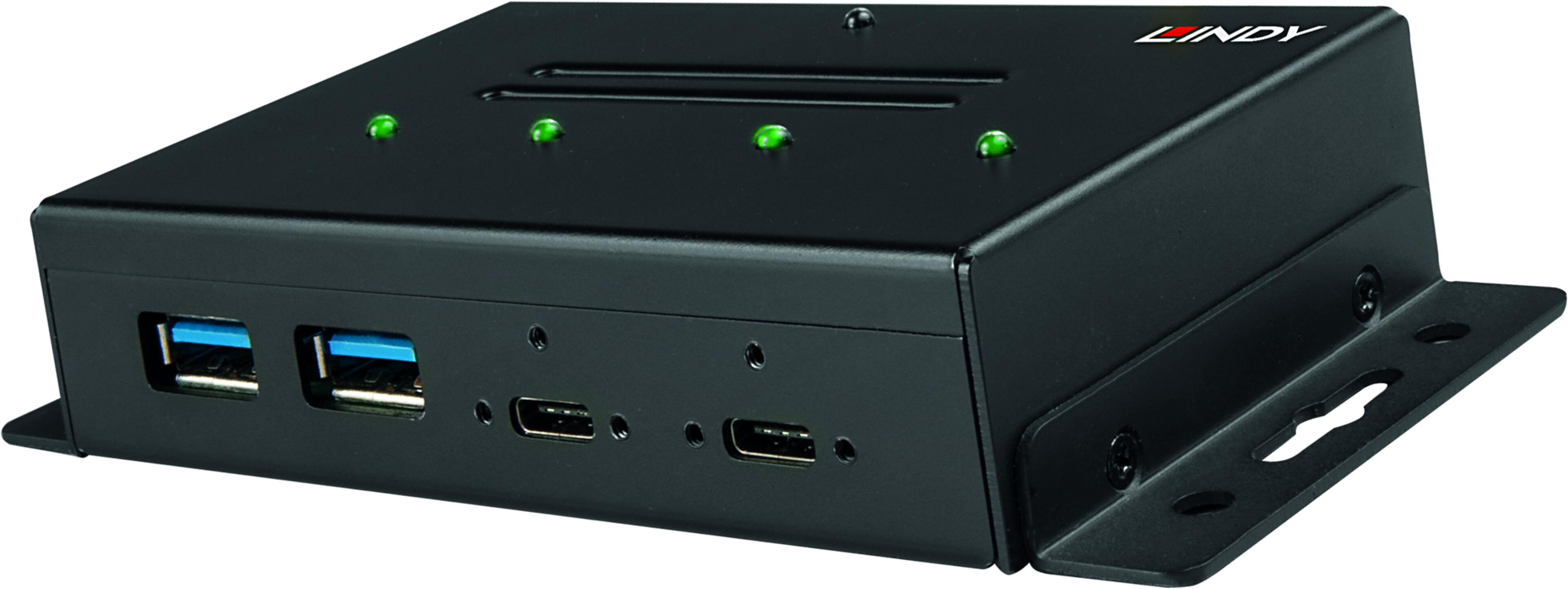 LINDY USB Hub 3.1 4-port Type-C Metal