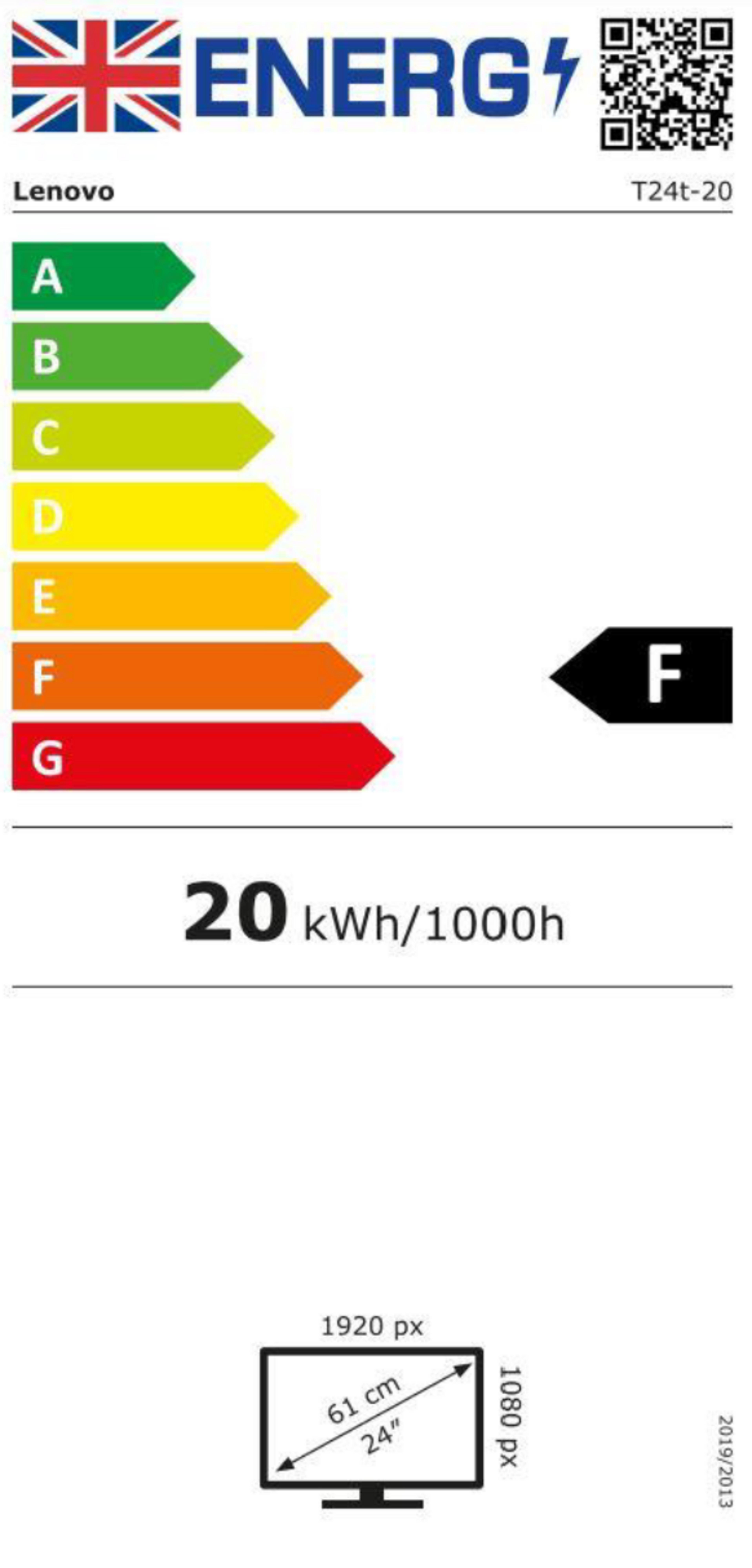 Lenovo ThinkVision T24t-20 Monitor Touch