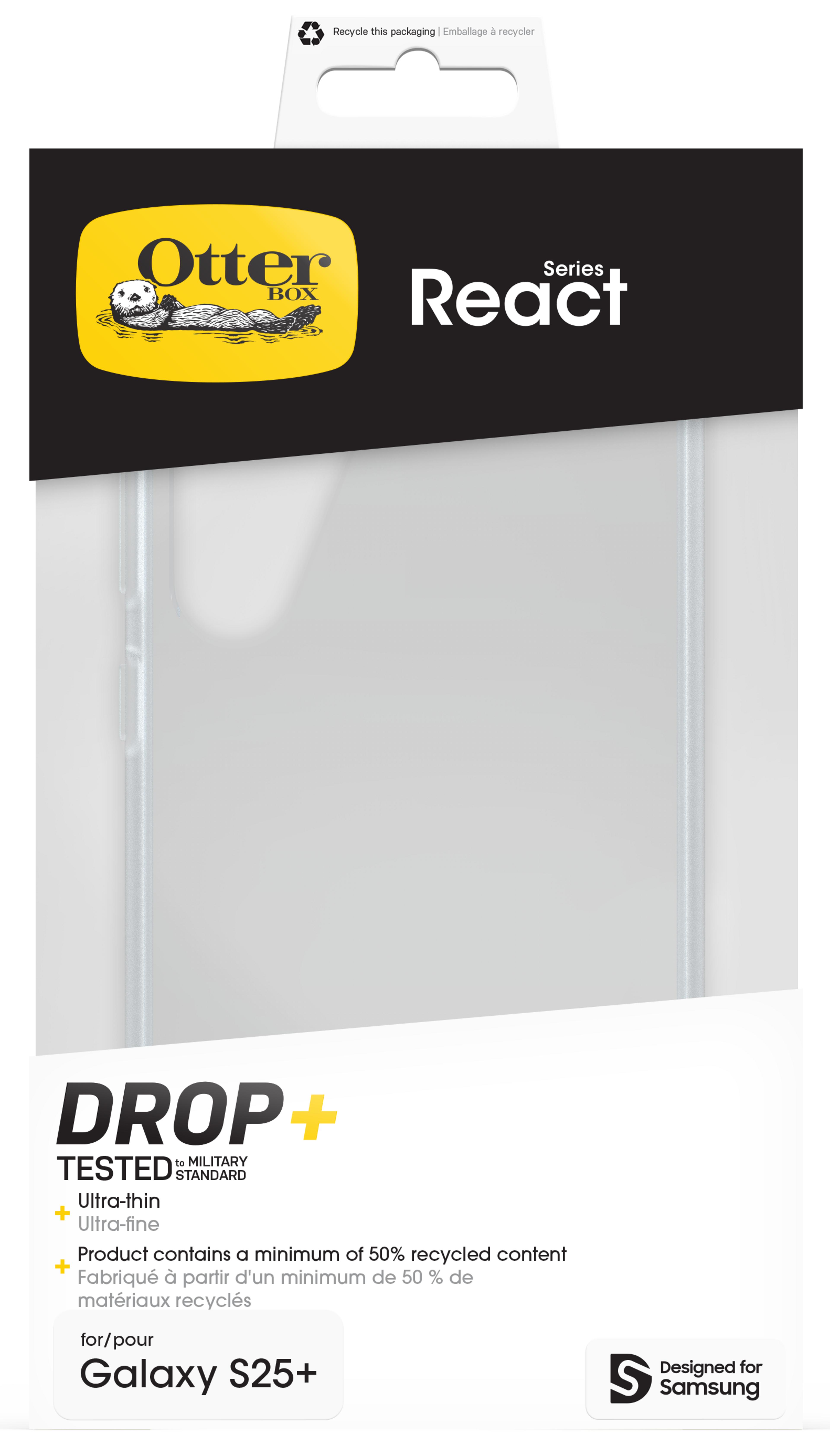 OtterBox React Galaxy S25+ Clear