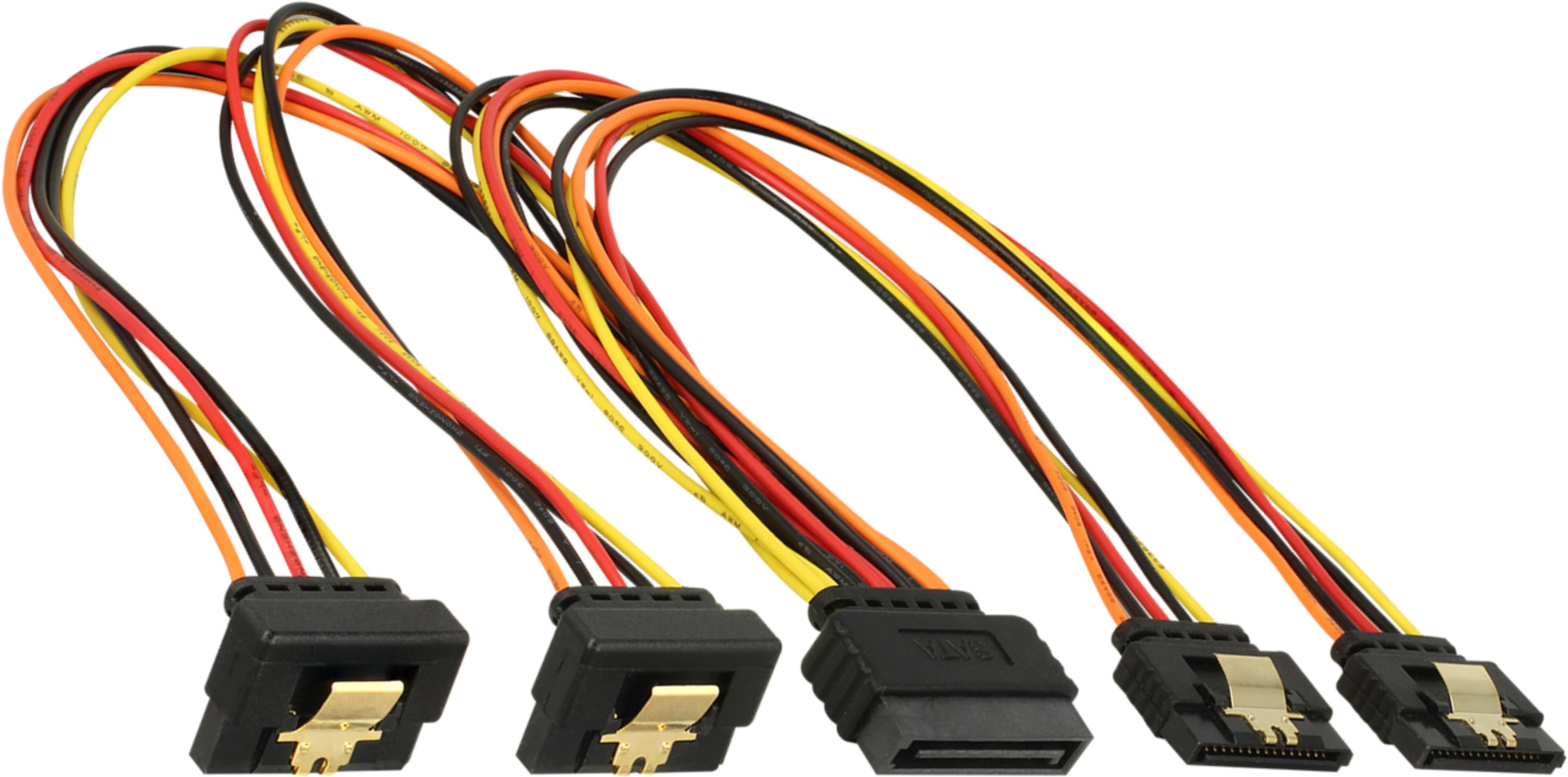 Power Adapter SATA/m - 4x SATA/f 0.3m