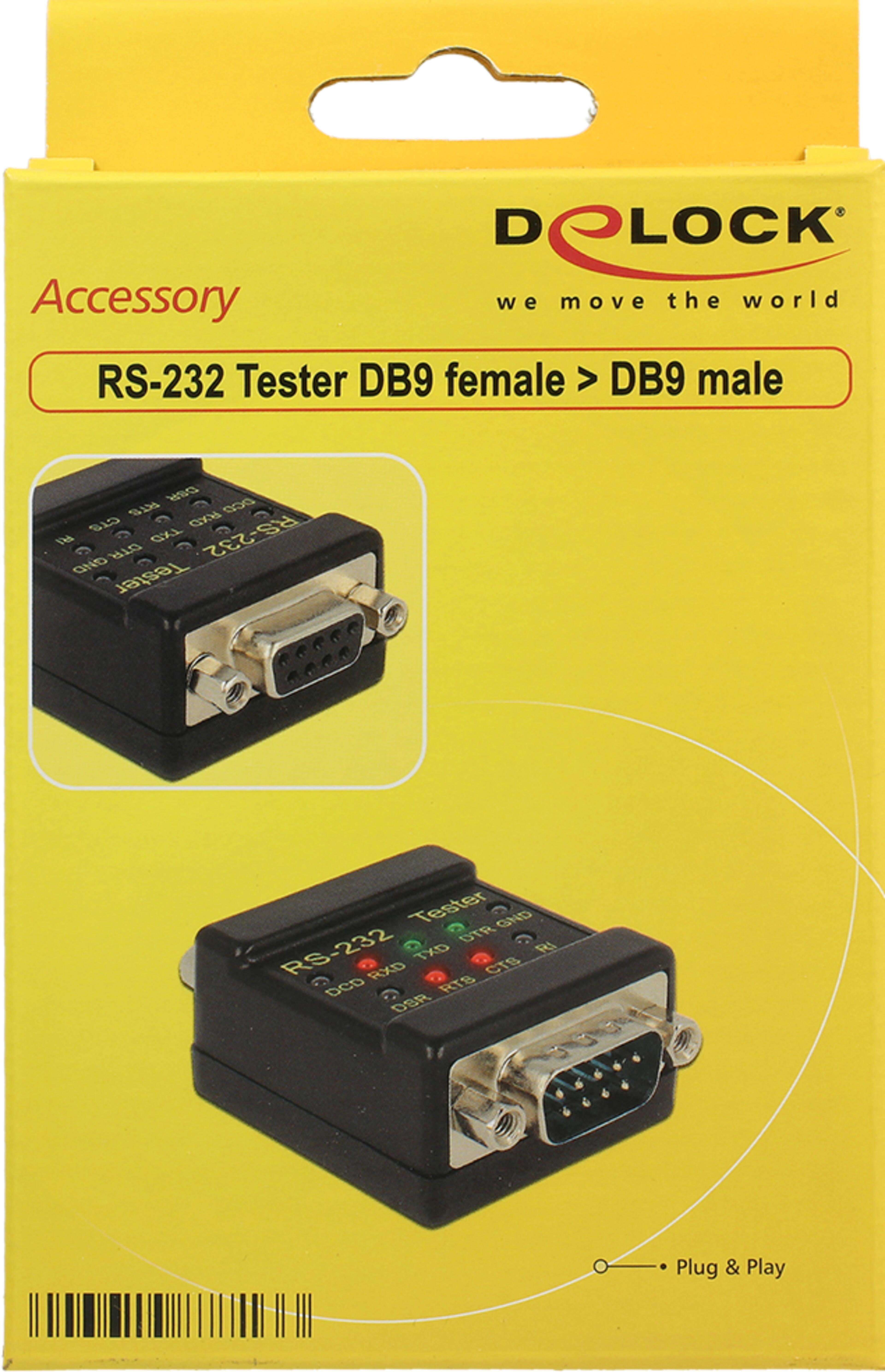 Tester für RS232 DB9 St - DB9 Bu