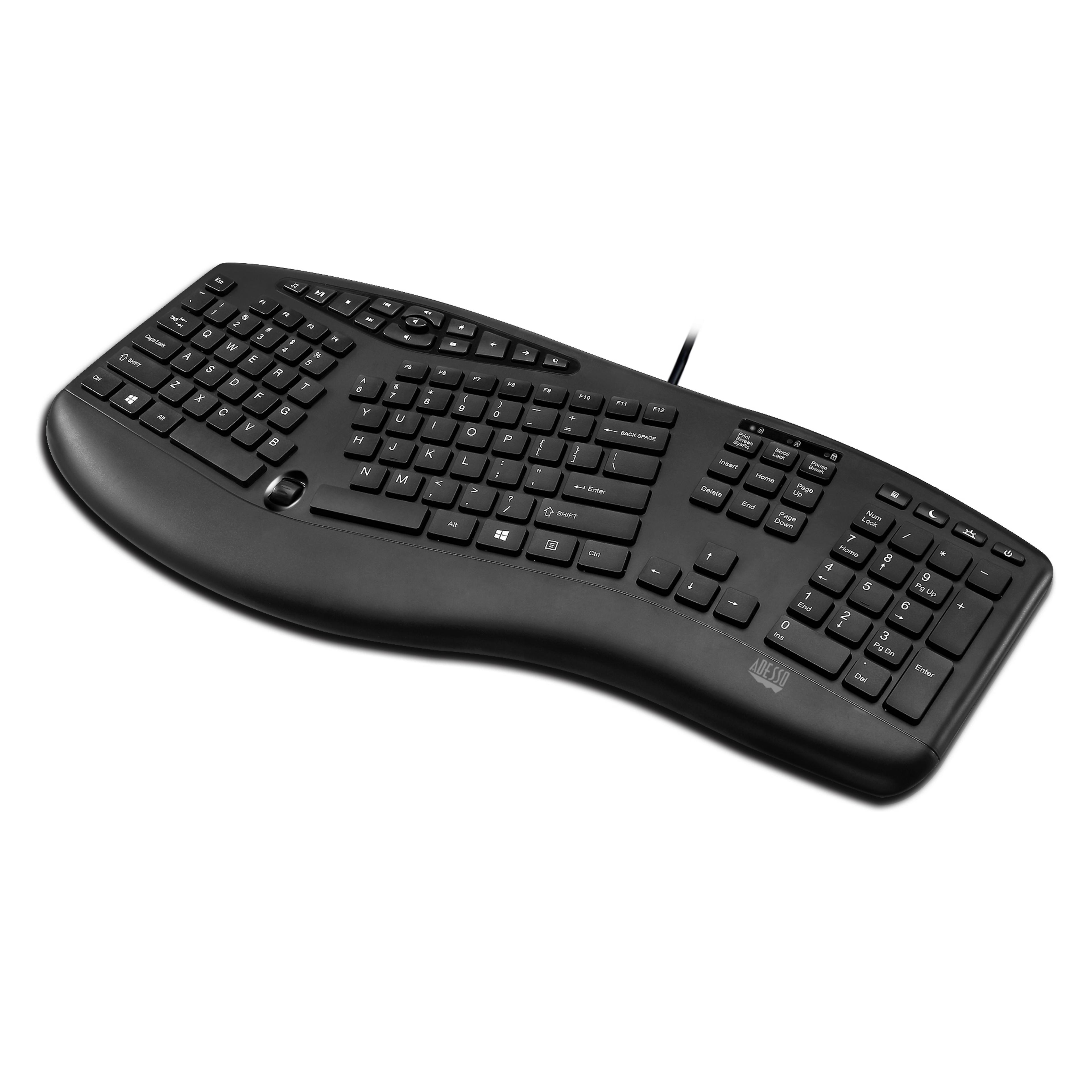 Adesso AKB-160UB Wired Ergo Keyboard