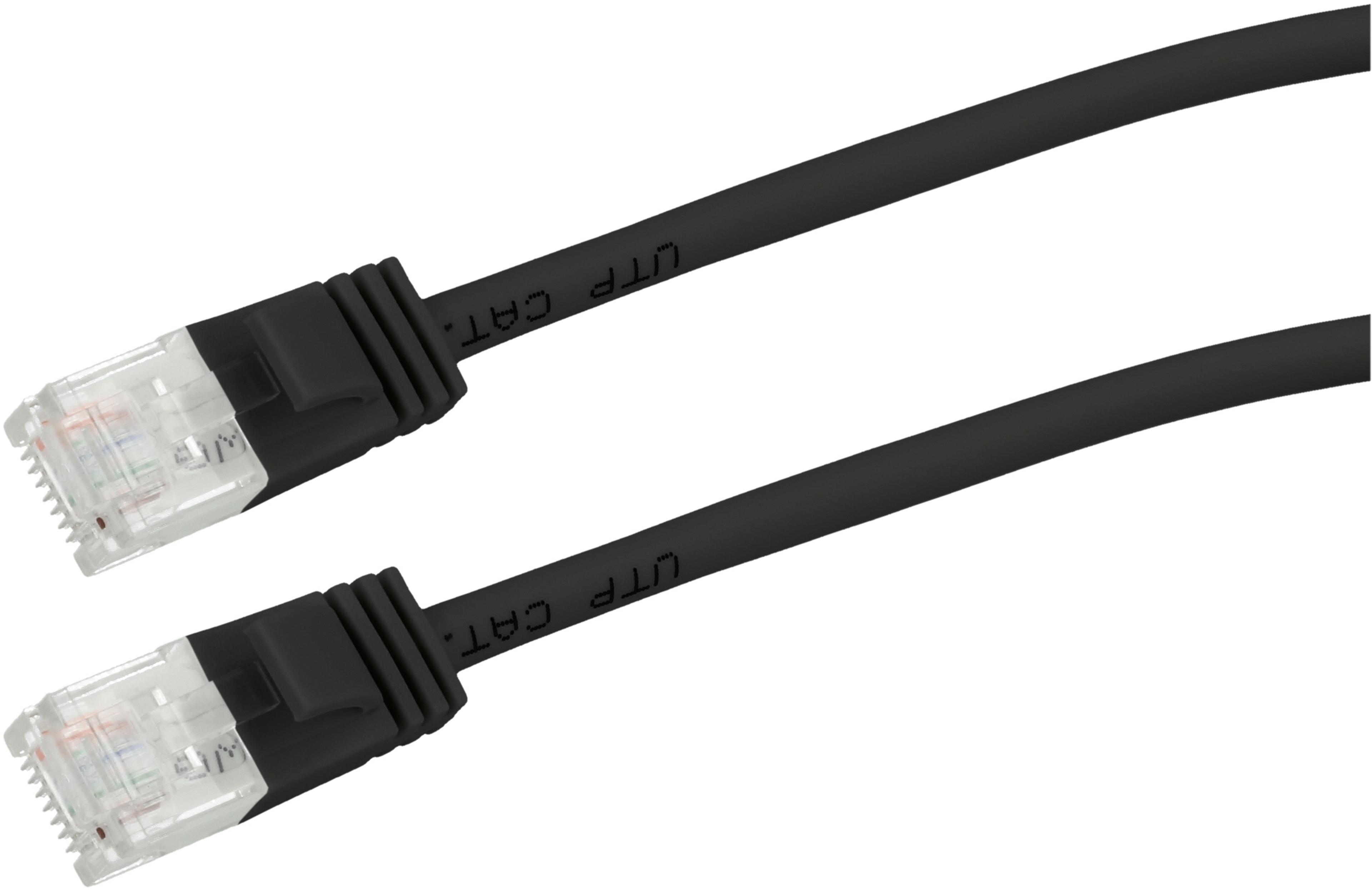 Patchkábel RJ45 U/UTP Cat6a 7,5m fekete