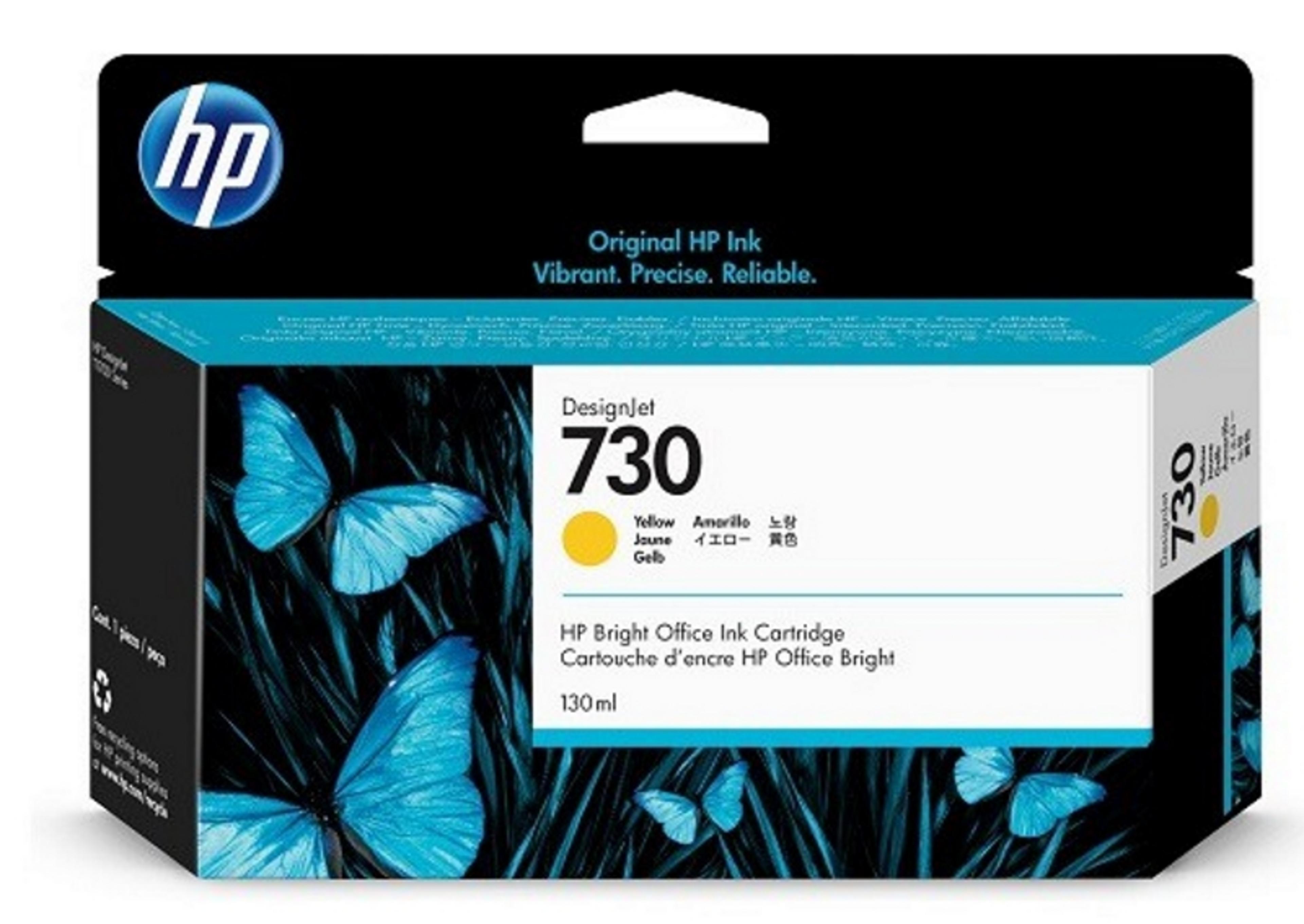 Encre HP 730 130 ml, jaune