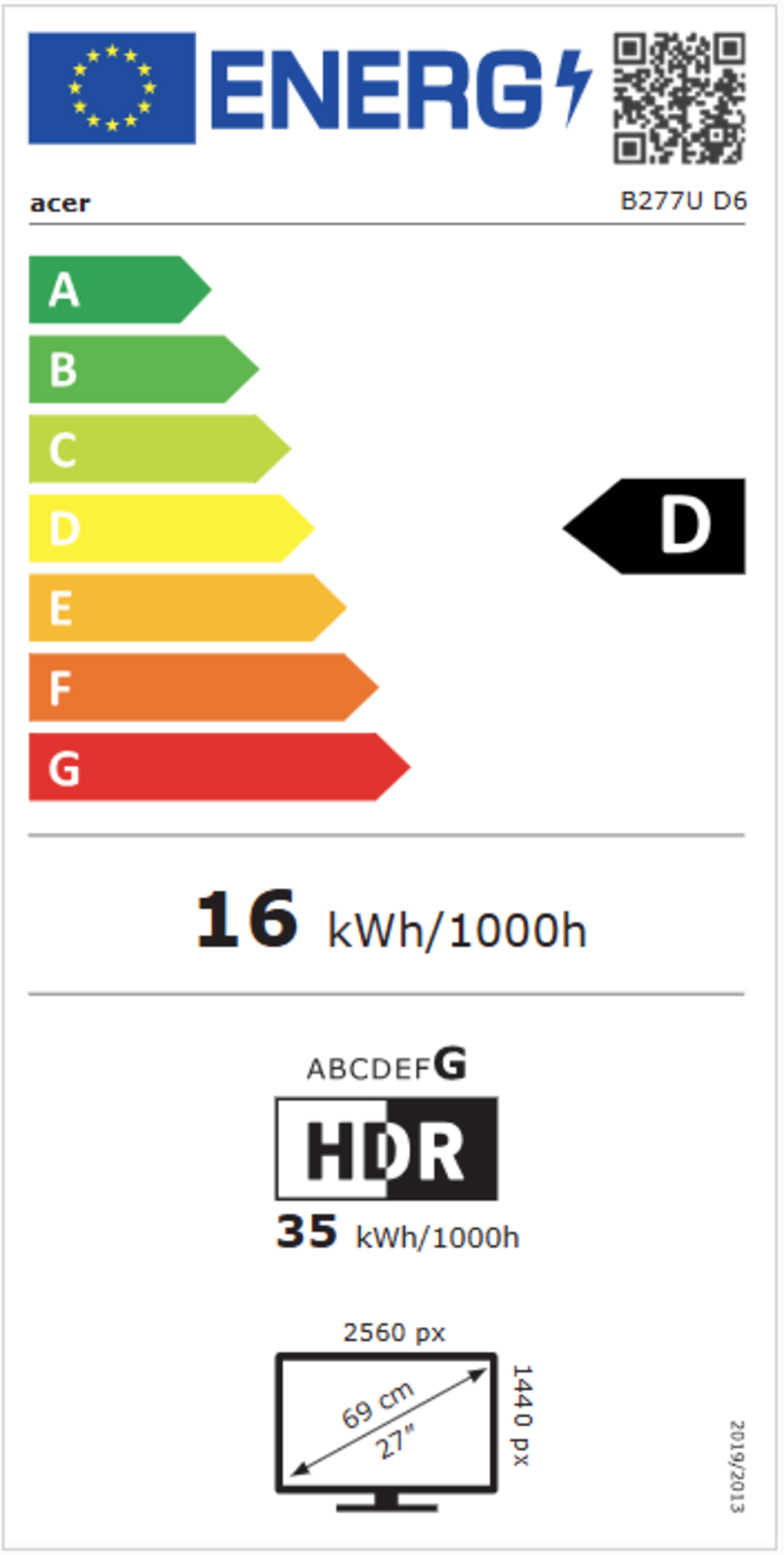 Acer Vero B277UD6bmiiprczx Monitor