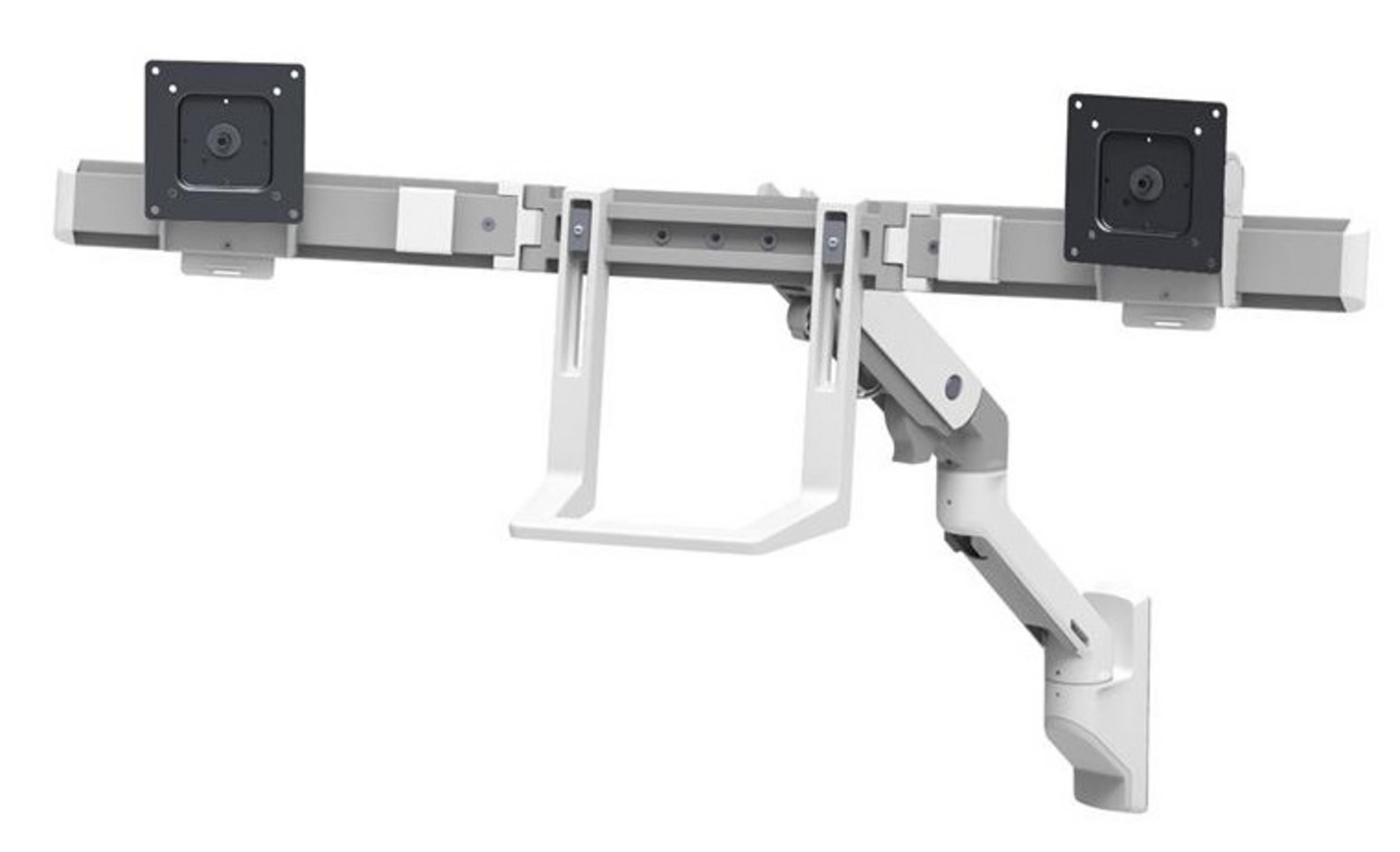 Bras bi-écran Ergotron HX fixation mur