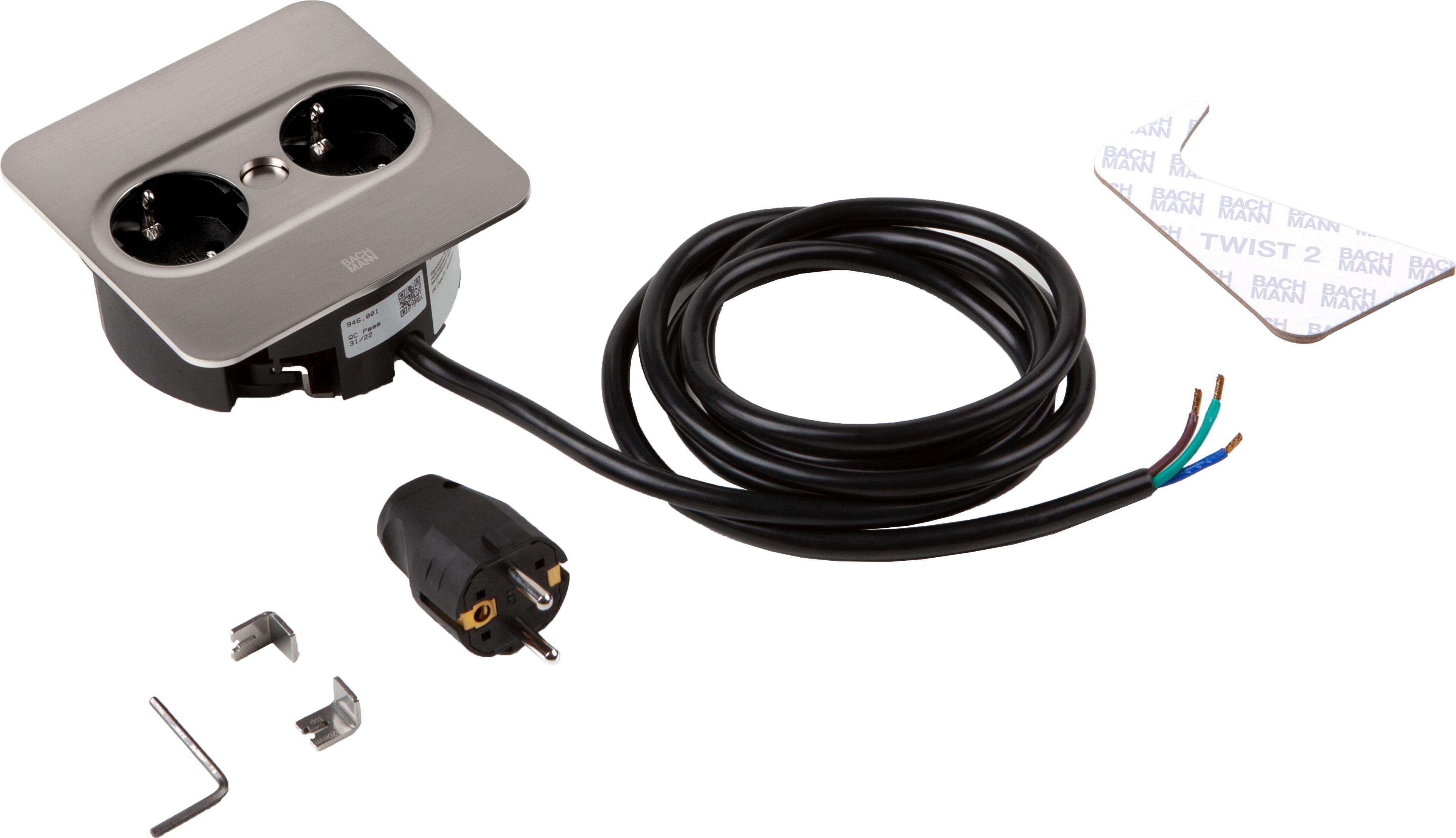 Power Strip TWIST 2 2-way 2m