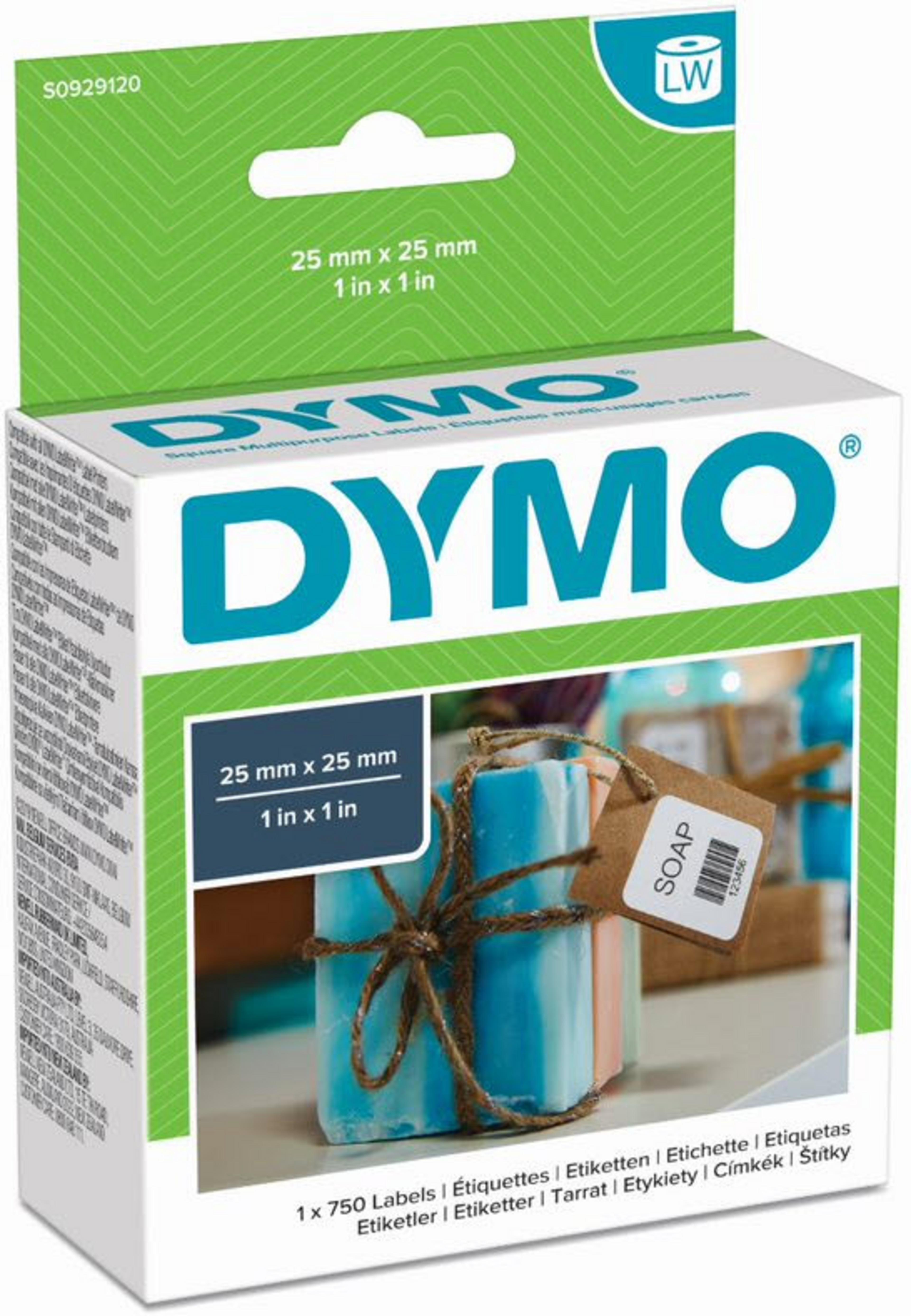 DYMO LW 25x25mm Multipurpose Labels Whte