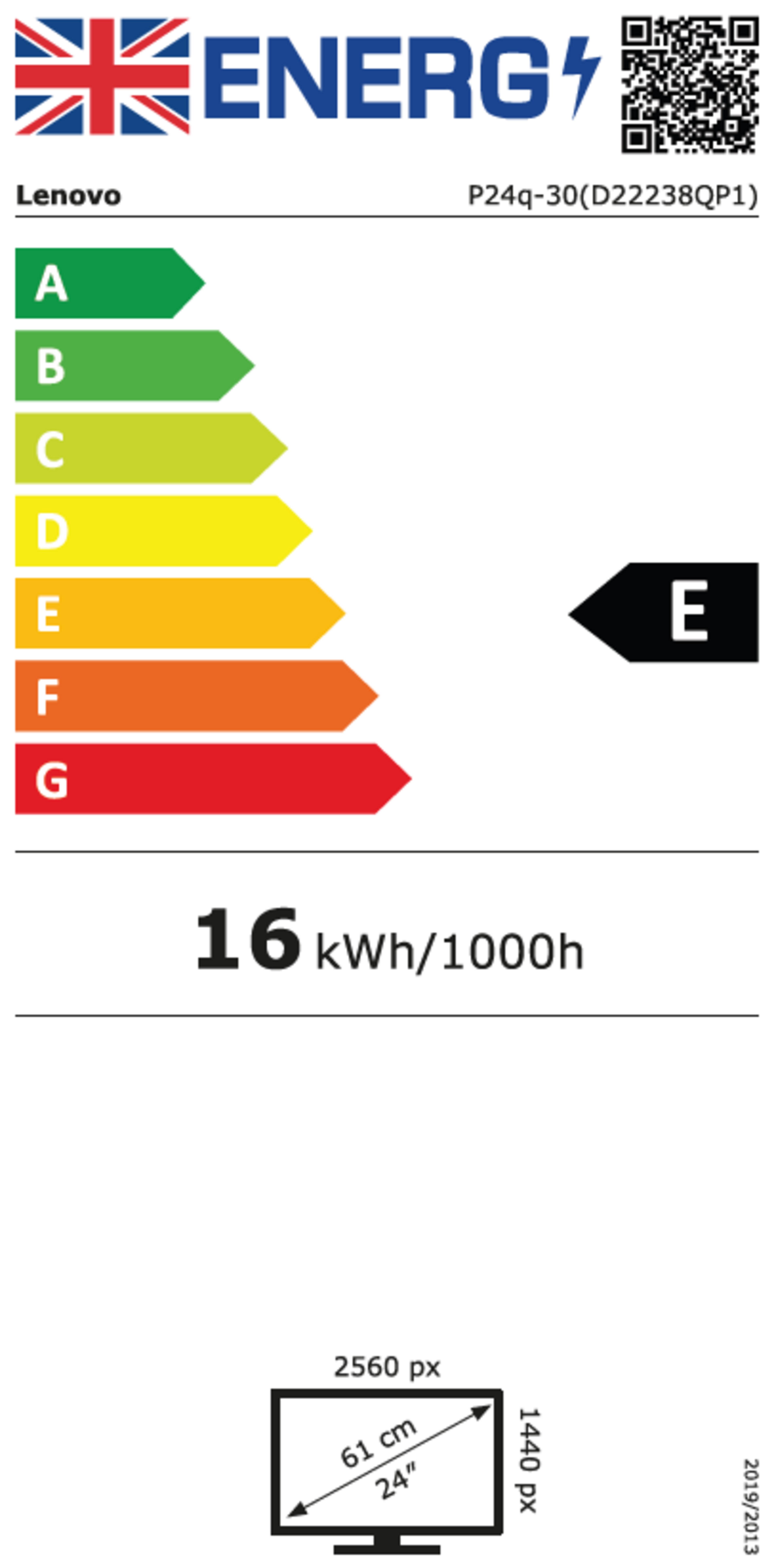 Lenovo ThinkVision P24q-30 Monitor