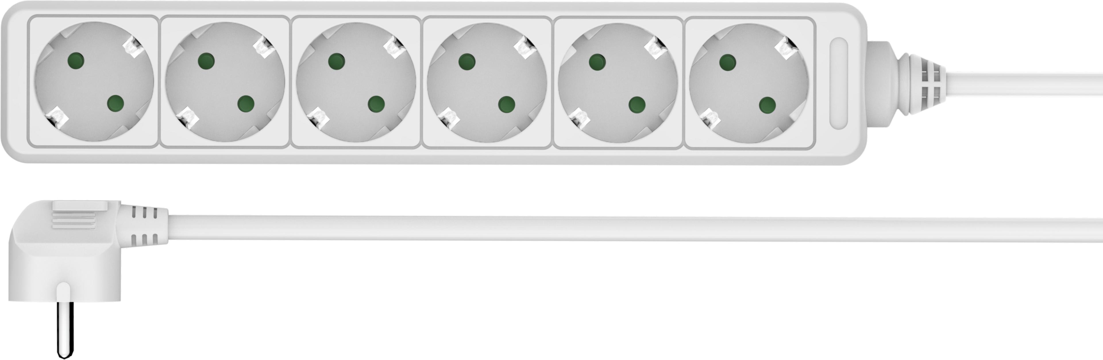 Power Strip 6-way 1.4m White