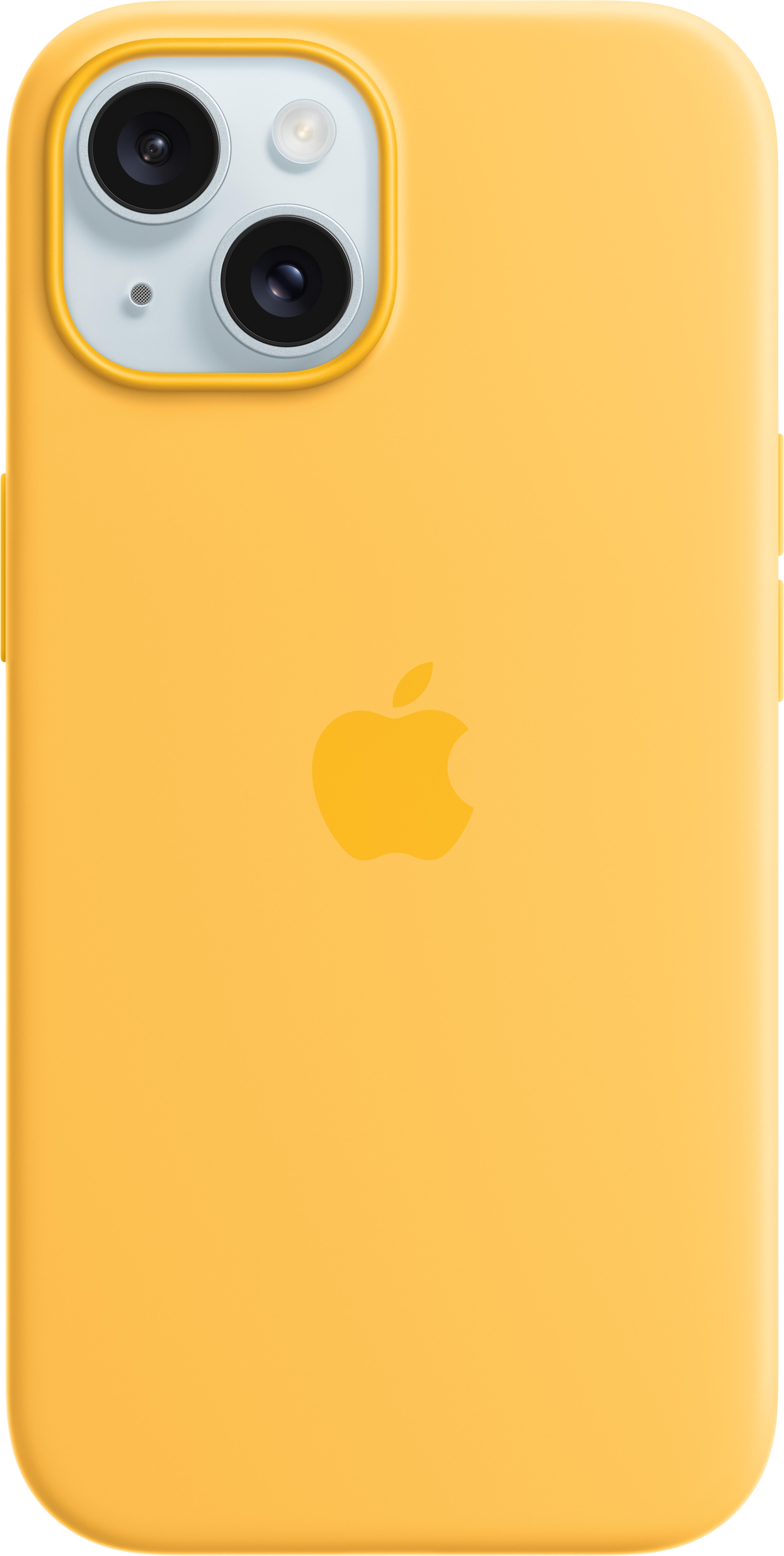 Funda silicona Apple iPhone 15 amarillo