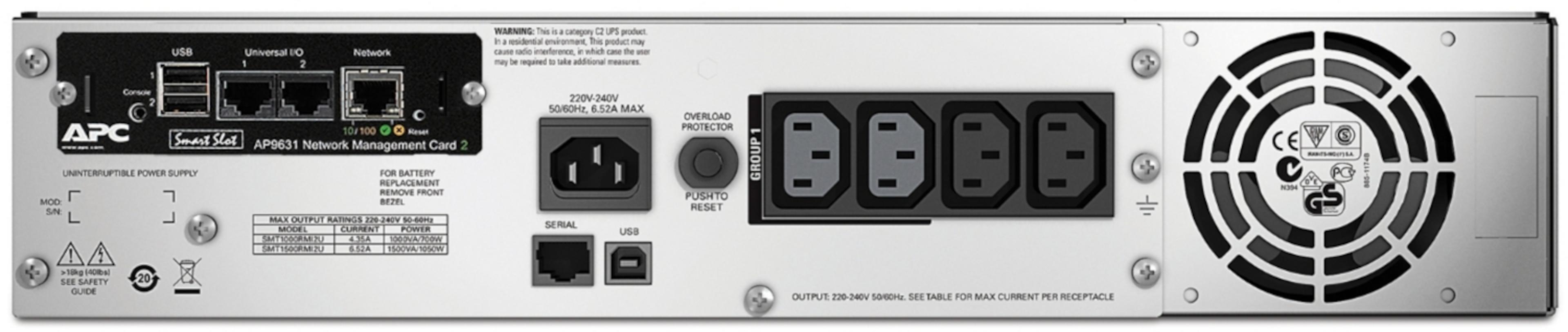 APC Smart-UPS 1500VA LCD RM 2U NMC