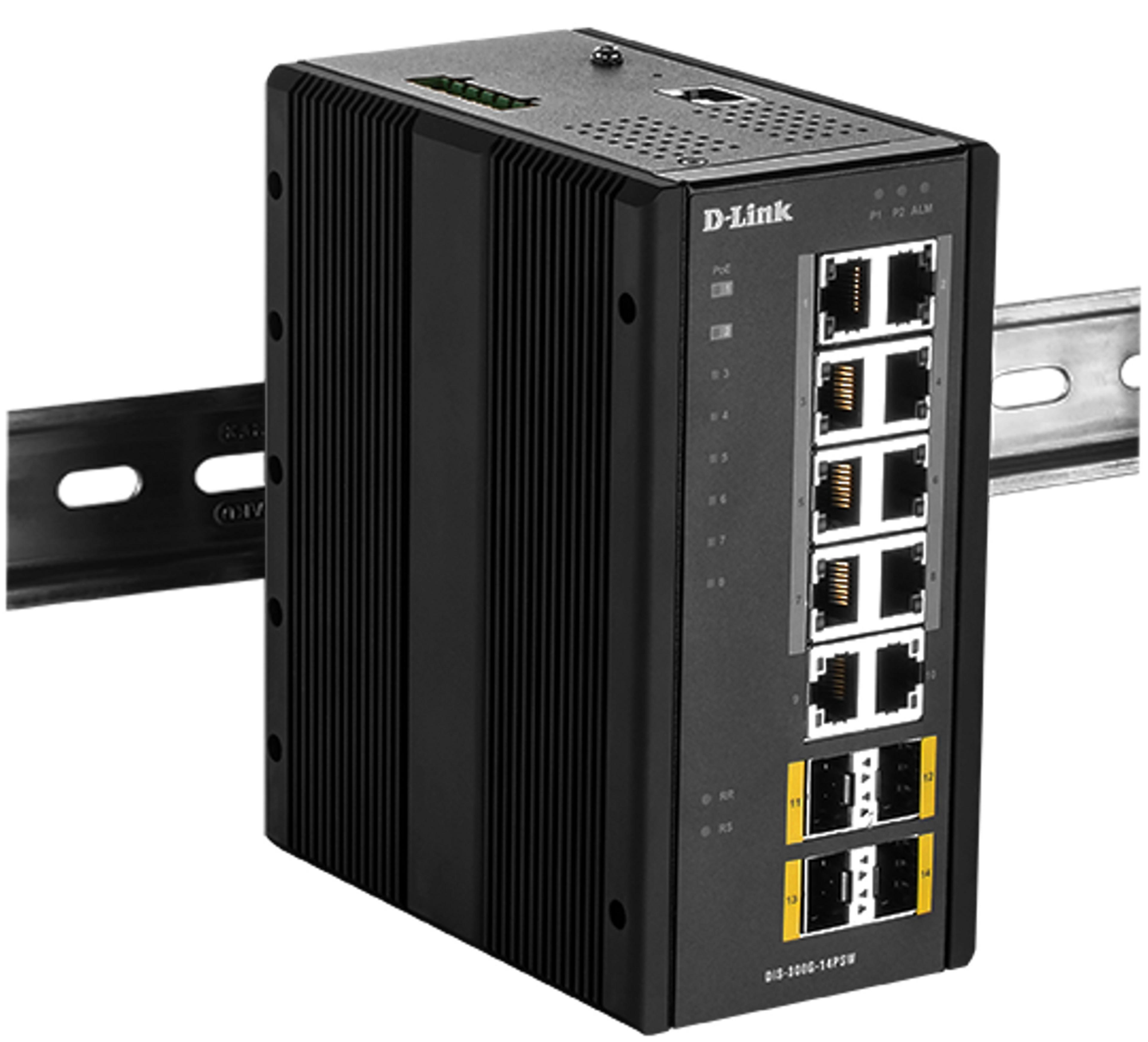 D-Link DIS-300G-14PSW PoE Industr.Switch