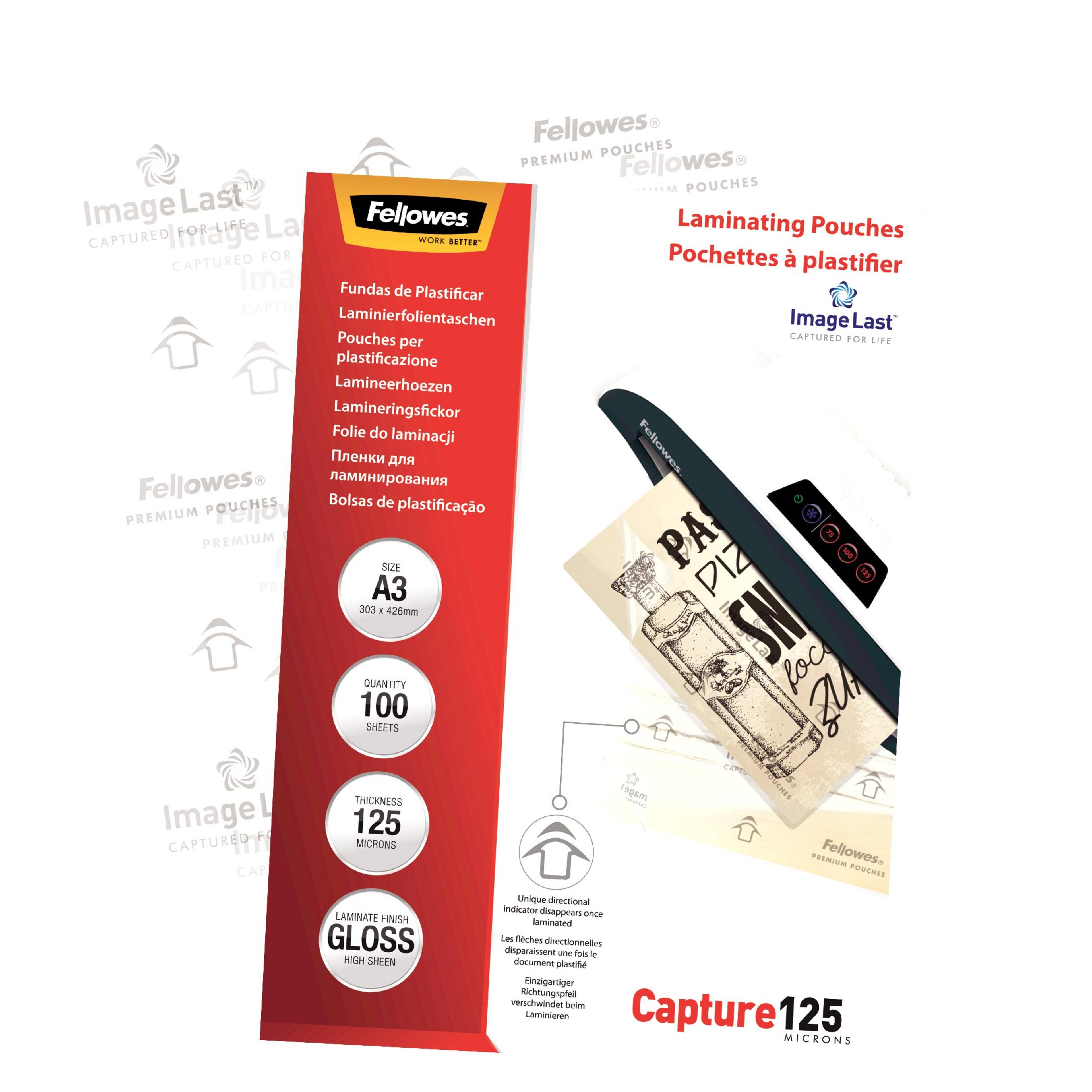 Fellowes A3 125µ Laminating Pouches x100