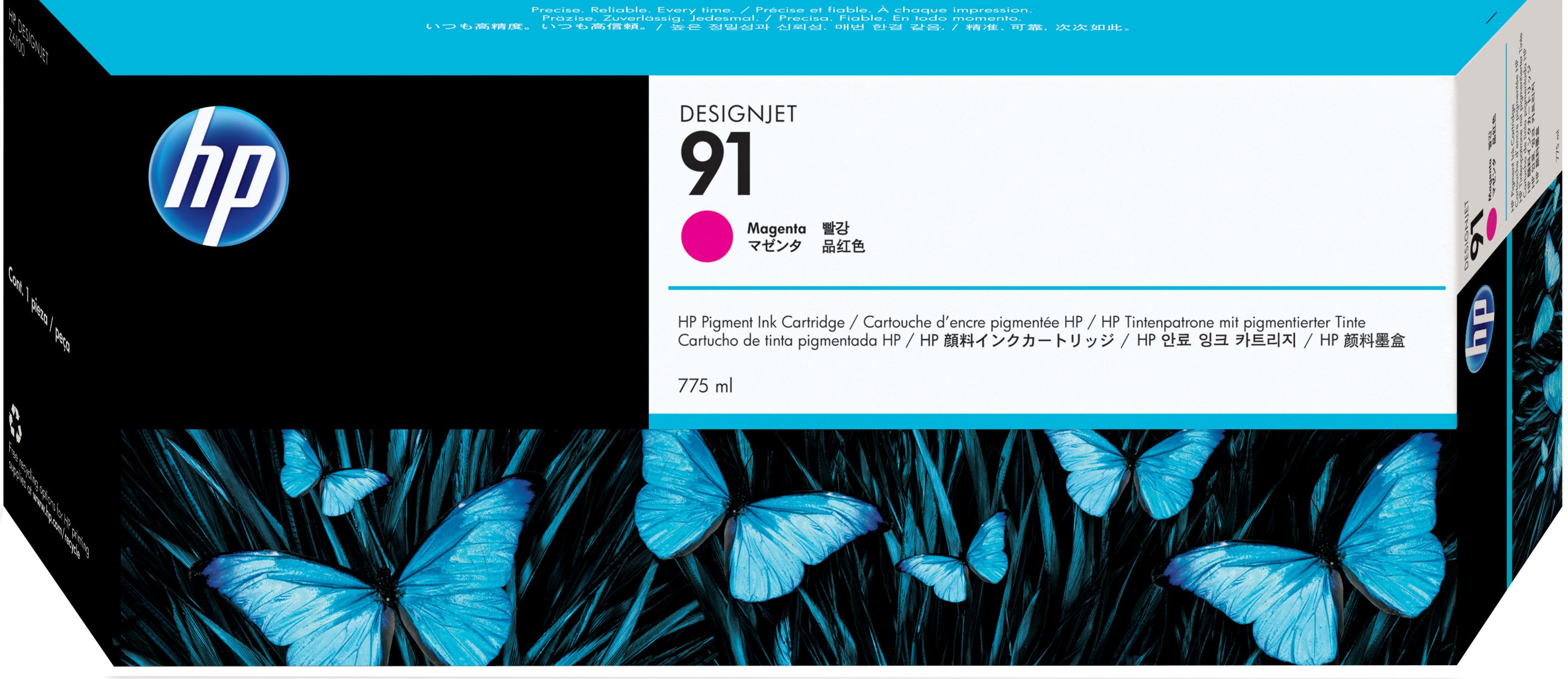 Tinteiro HP 91 775 ml magenta
