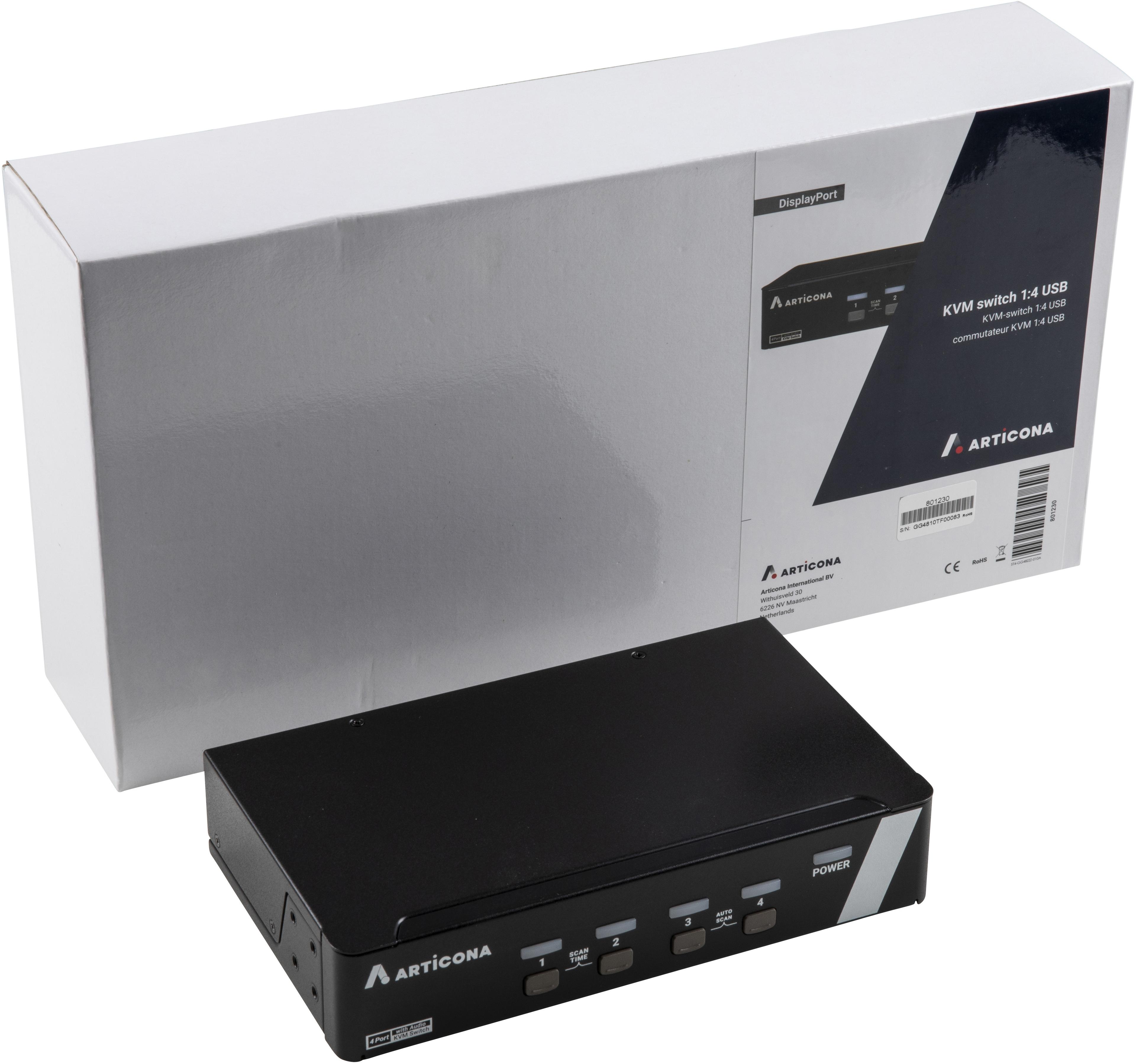 Switch KVM ARTICONA DP USB 4 ports