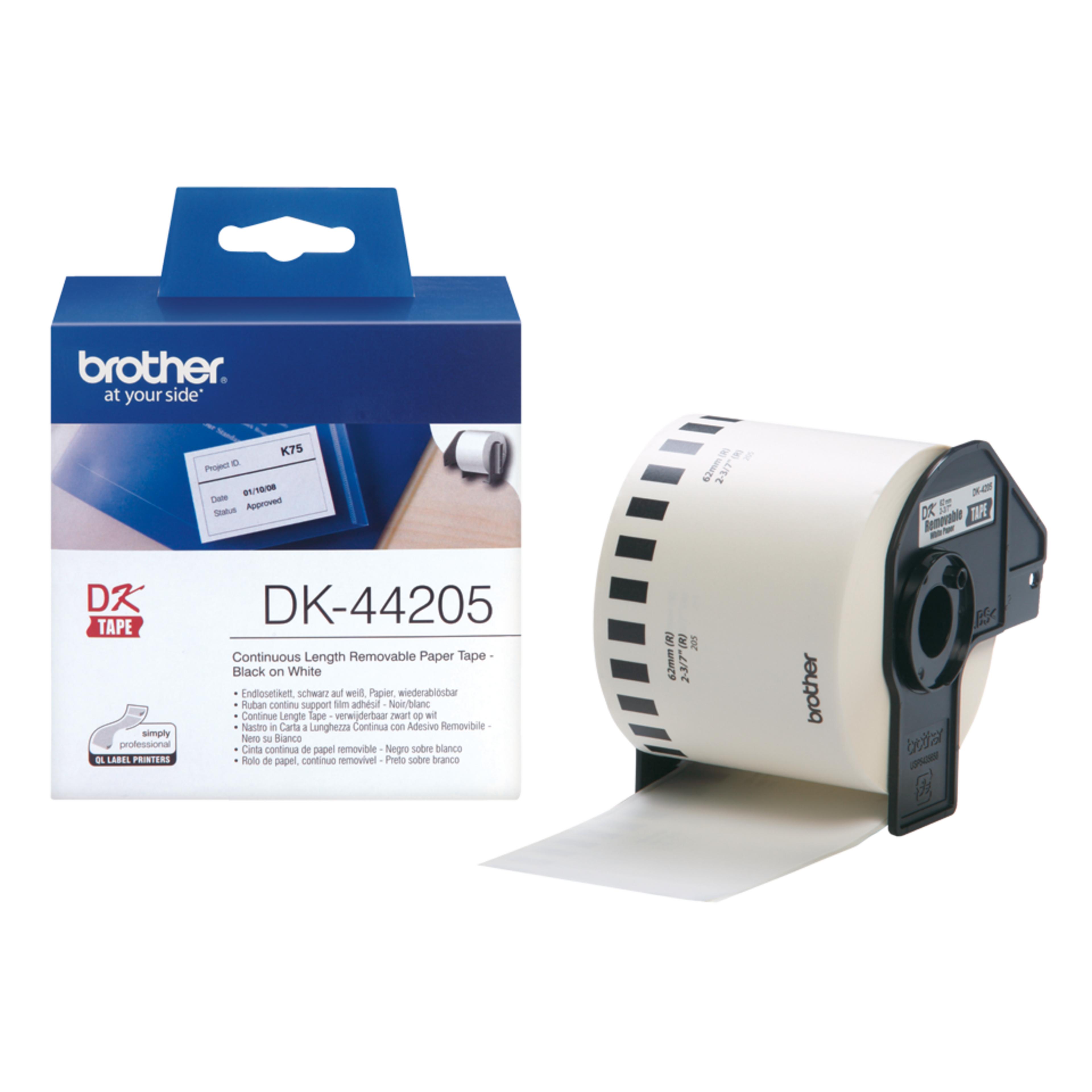 Brother 62mmx30m Endlos-Etiketten weiß