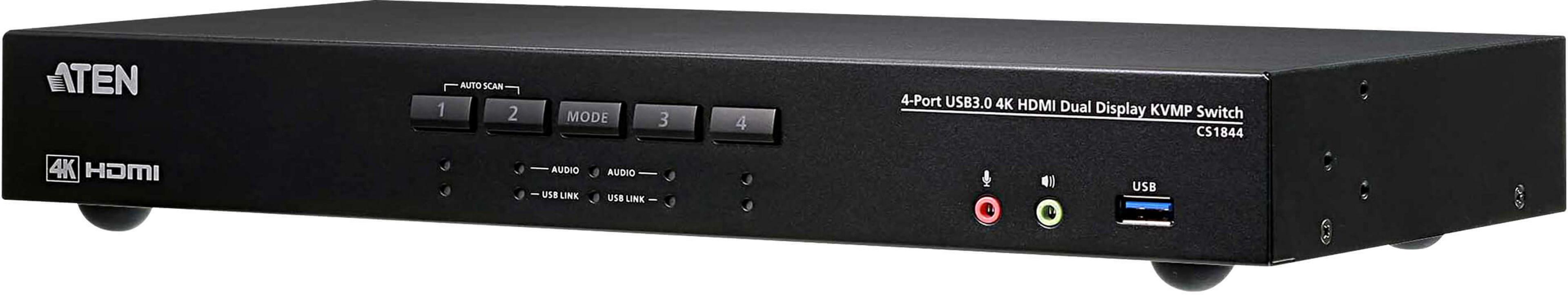 Prepínač KVM ATEN HDMI DualHead 4port.