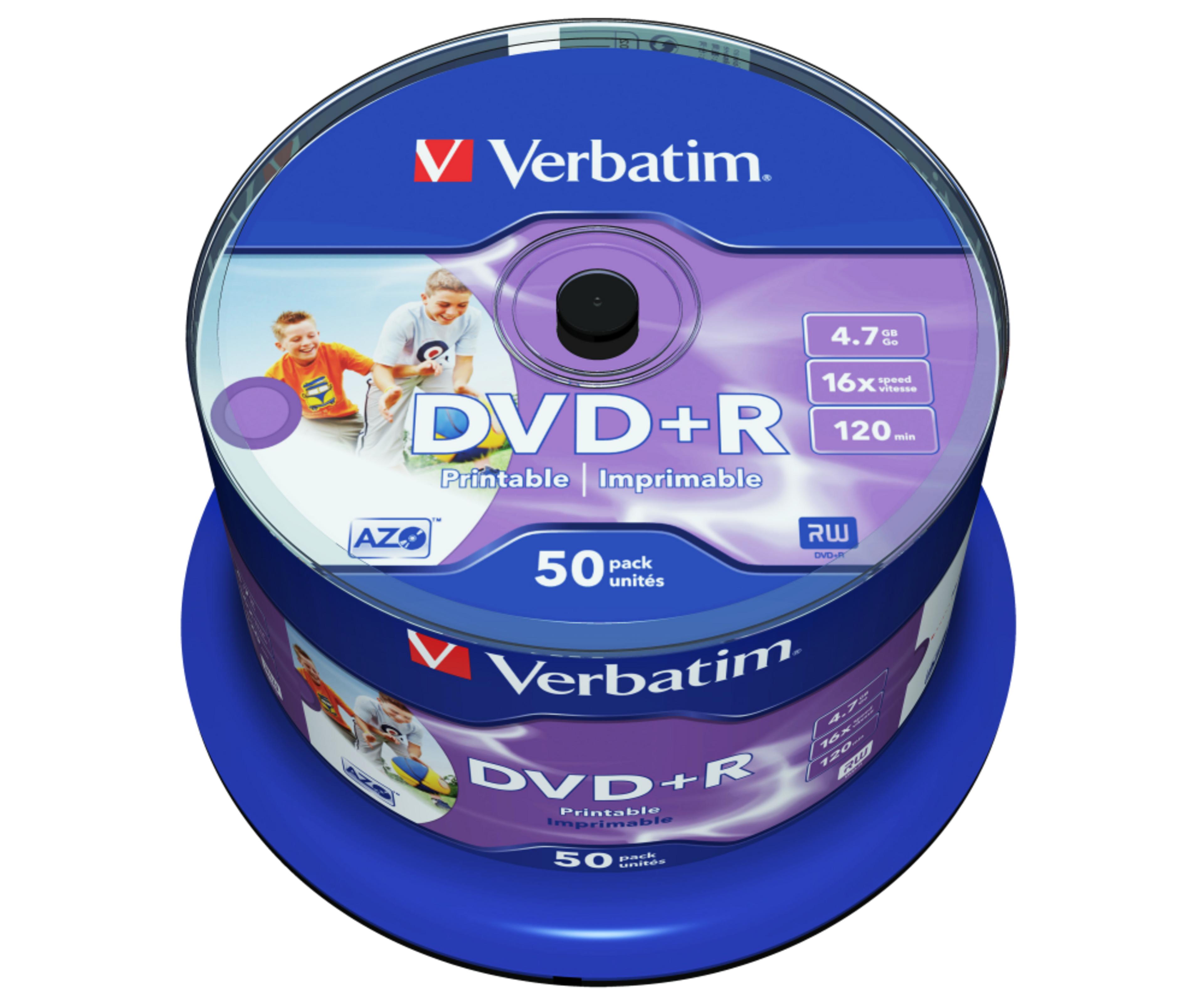 Verbatim DVD+R 4.7 GB 16x Inkjet SP (50)