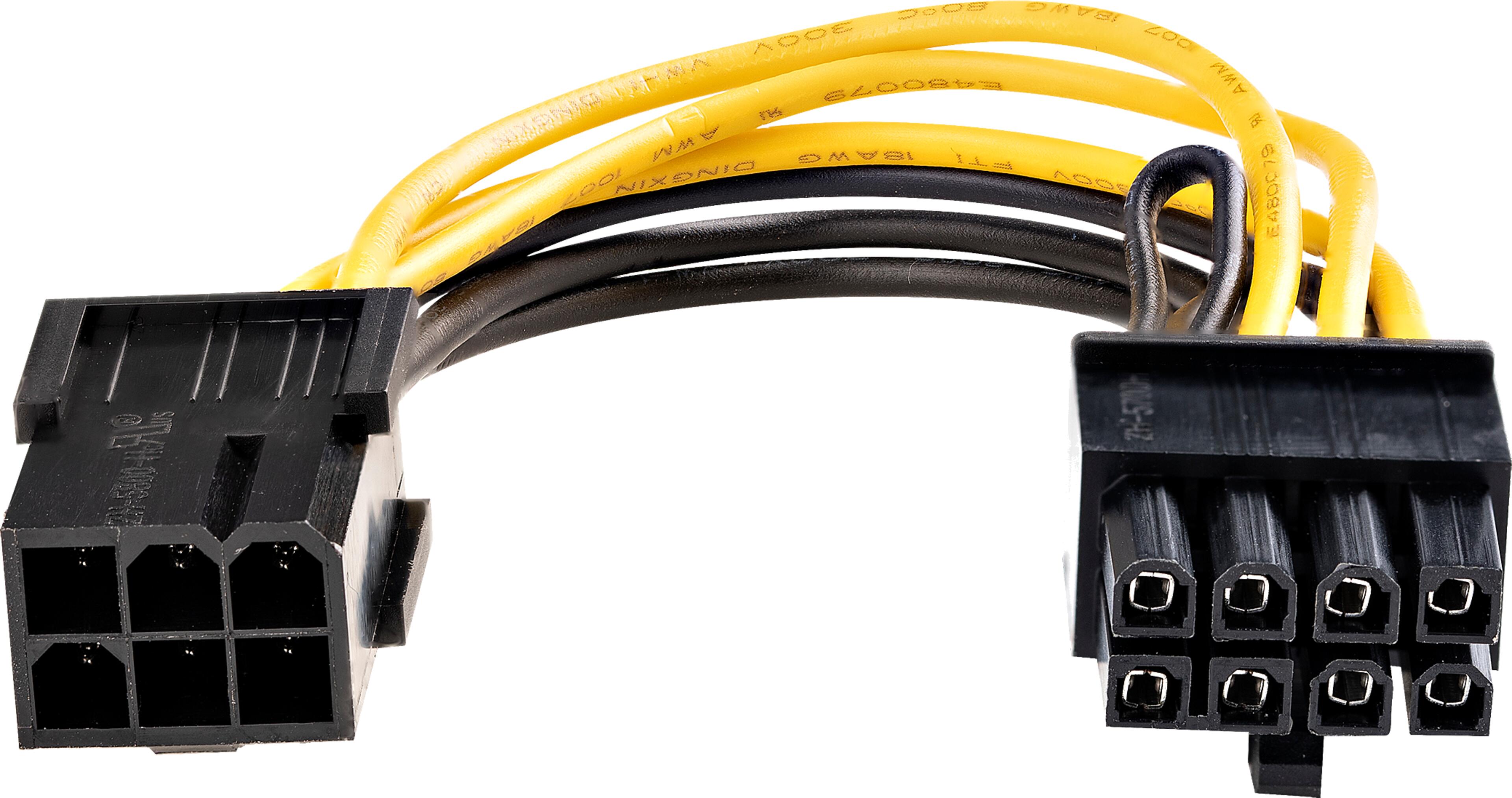 Power Adapter 8-pin/m - 6-pin/f 0.15m